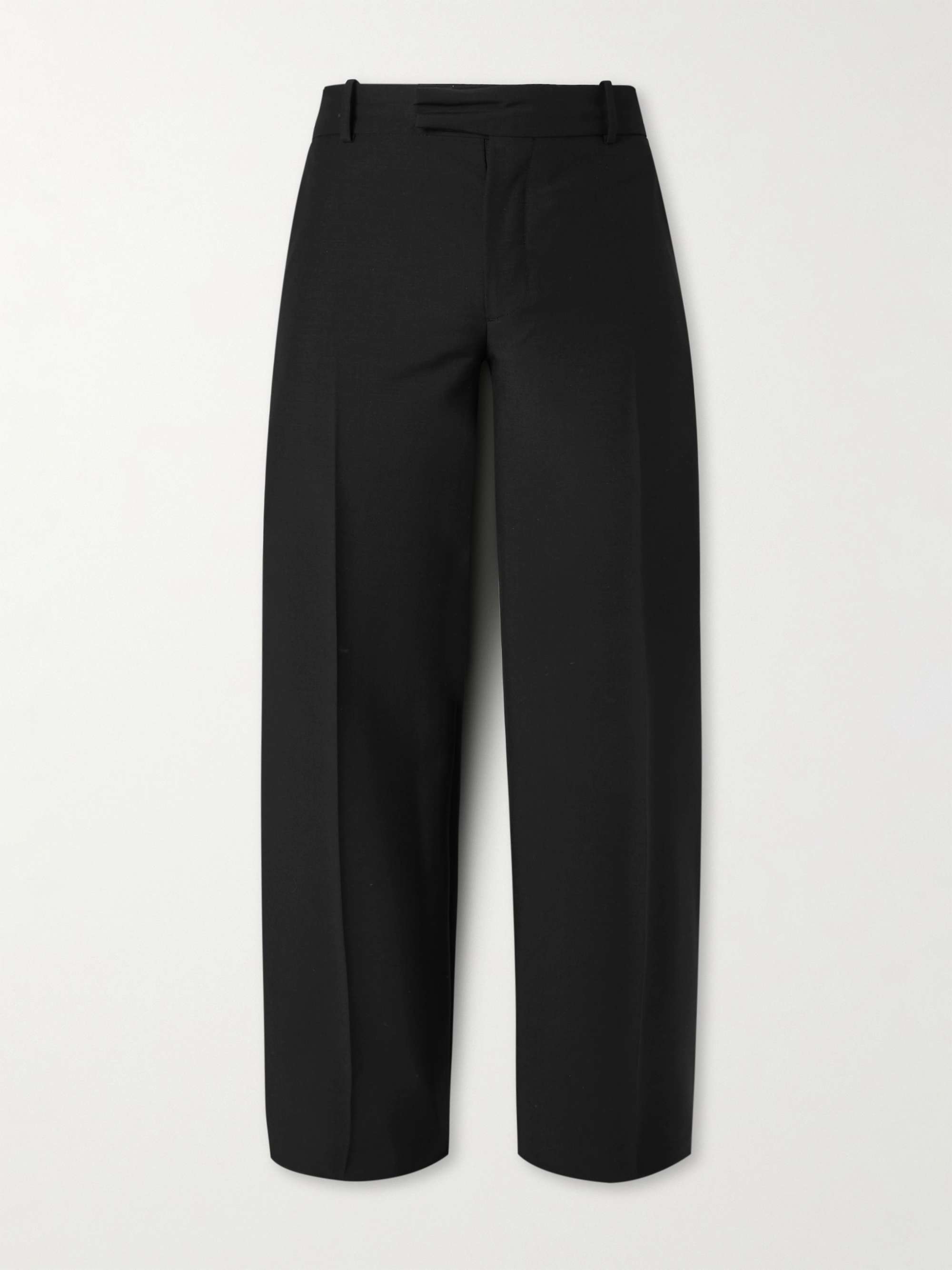 Straight-Leg Wool and Mohair-Blend Suit Trousers view