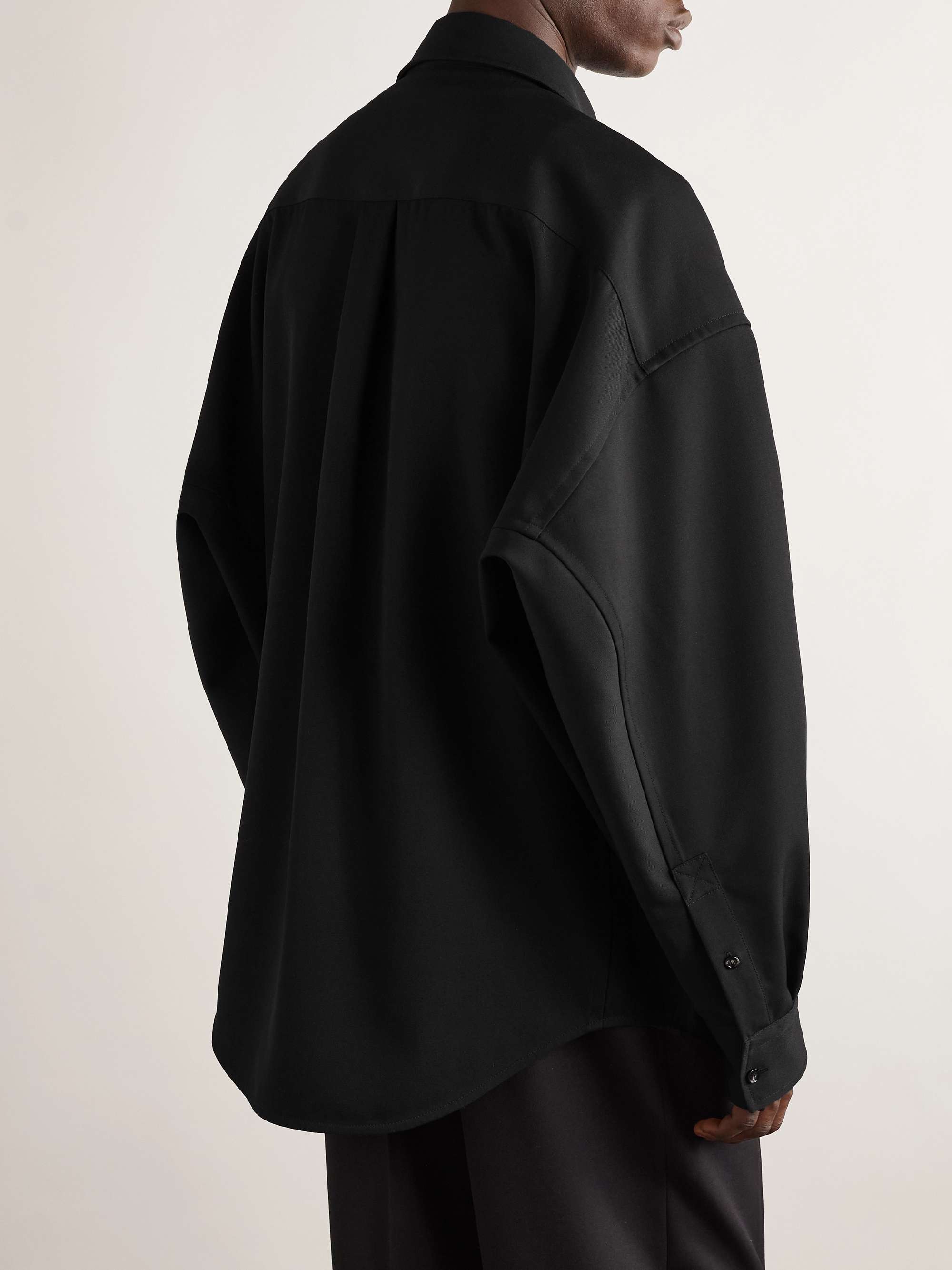 Oversized Wool-Twill Shirt view