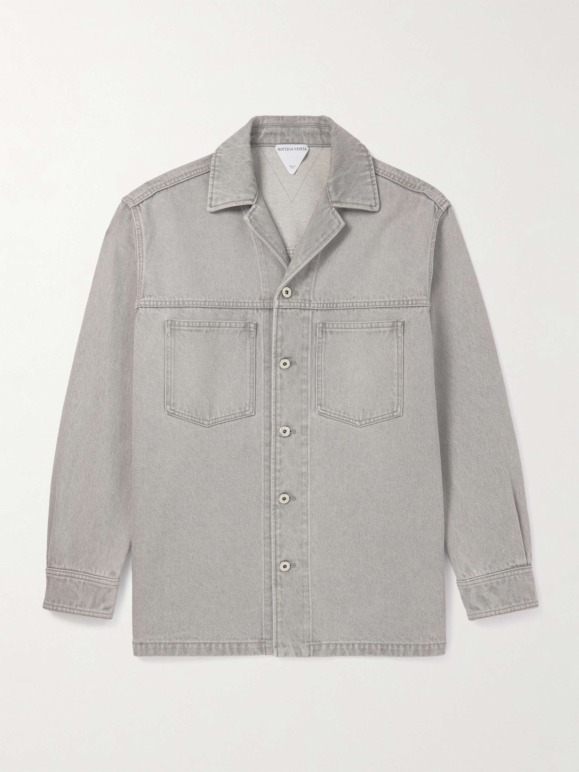 Camp-Collar Denim Overshirt view