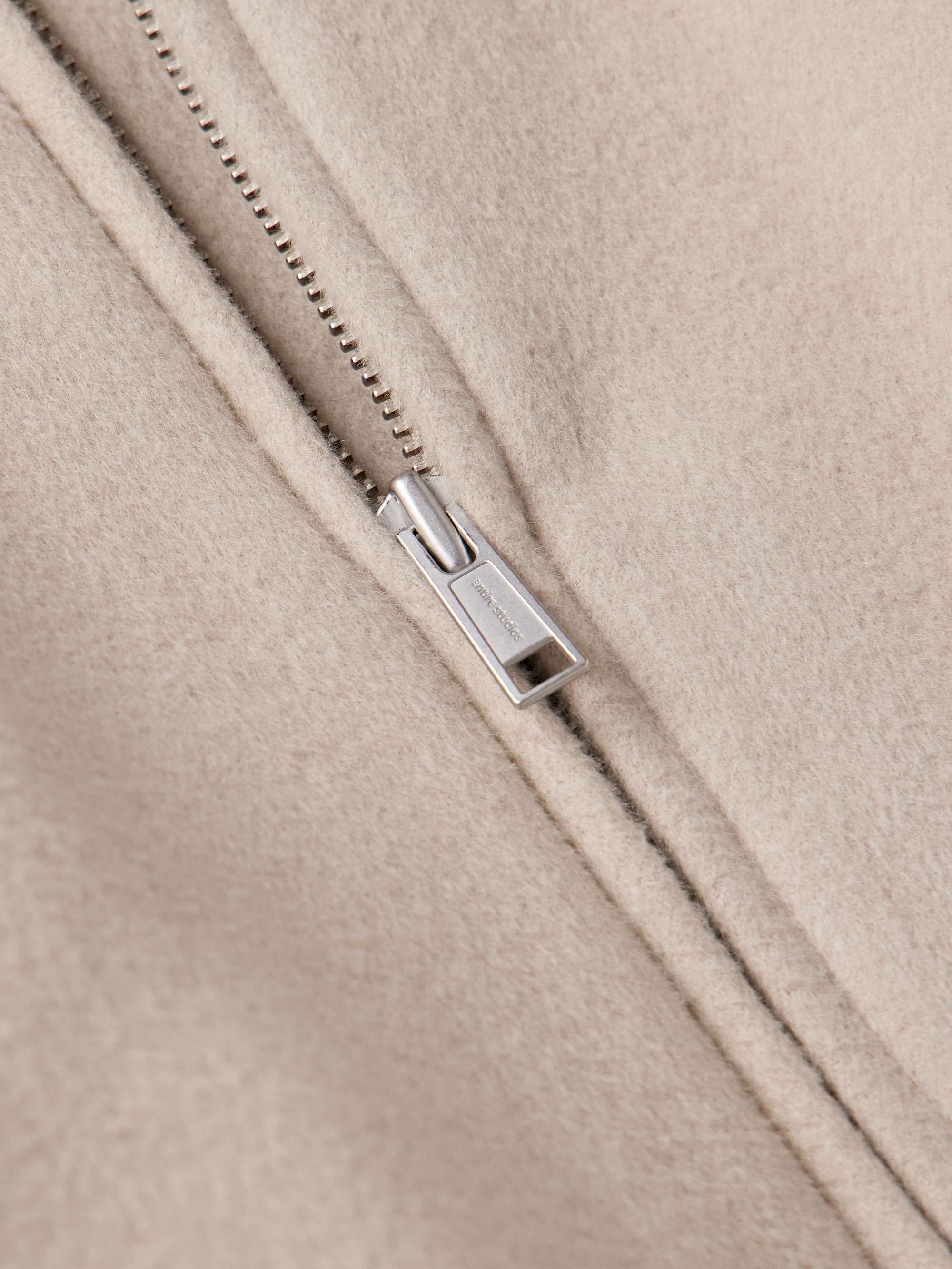 Wool-Blend Felt Bomber Jacket view