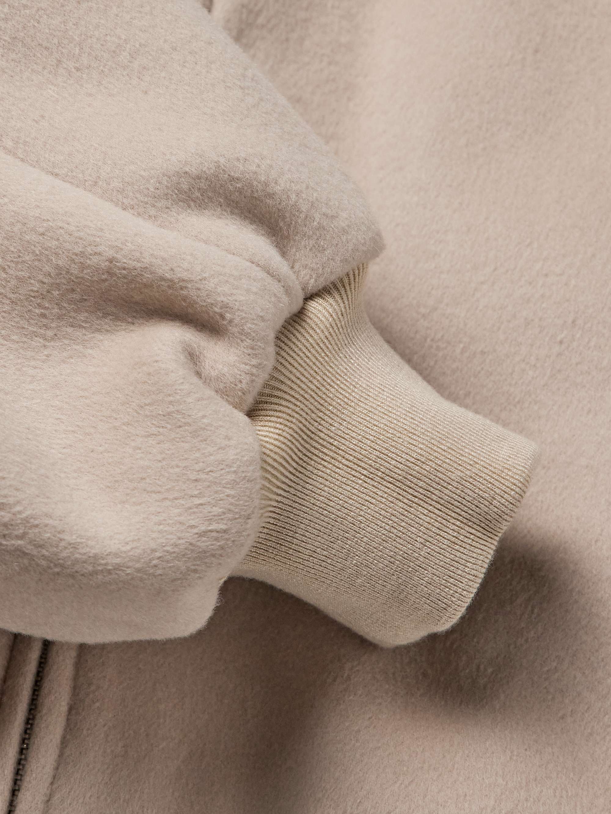 Wool-Blend Felt Bomber Jacket view
