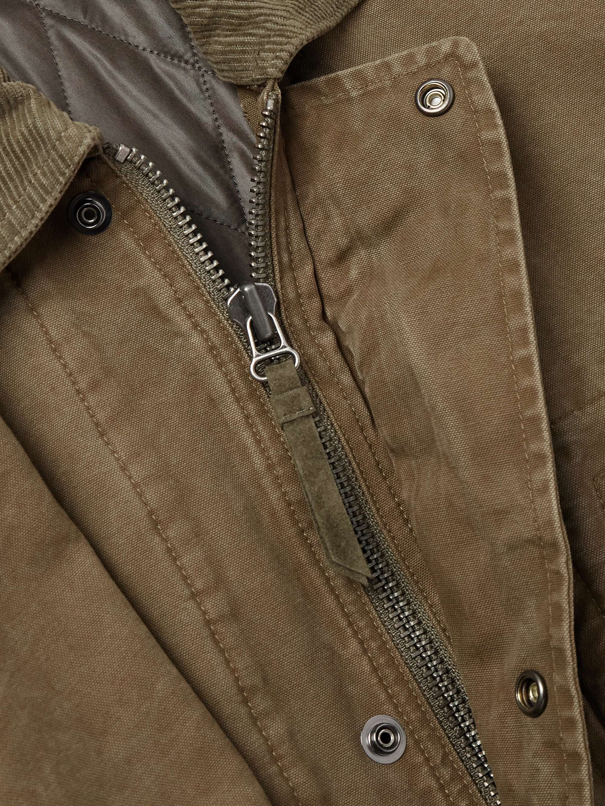 Kimel Corduroy-Trimmed Cotton-Canvas Field Jacket view