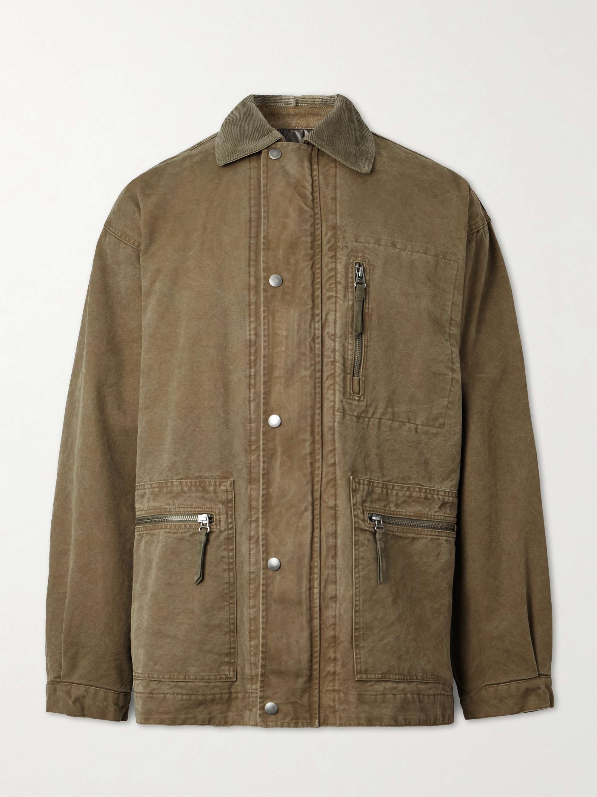 Kimel Corduroy-Trimmed Cotton-Canvas Field Jacket view