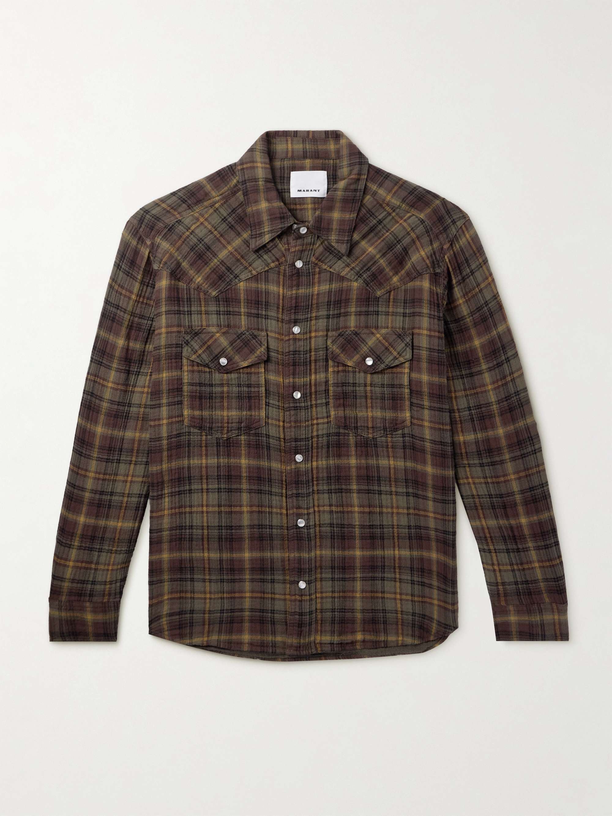 Panema Checked Cotton-Gauze Western Shirt view