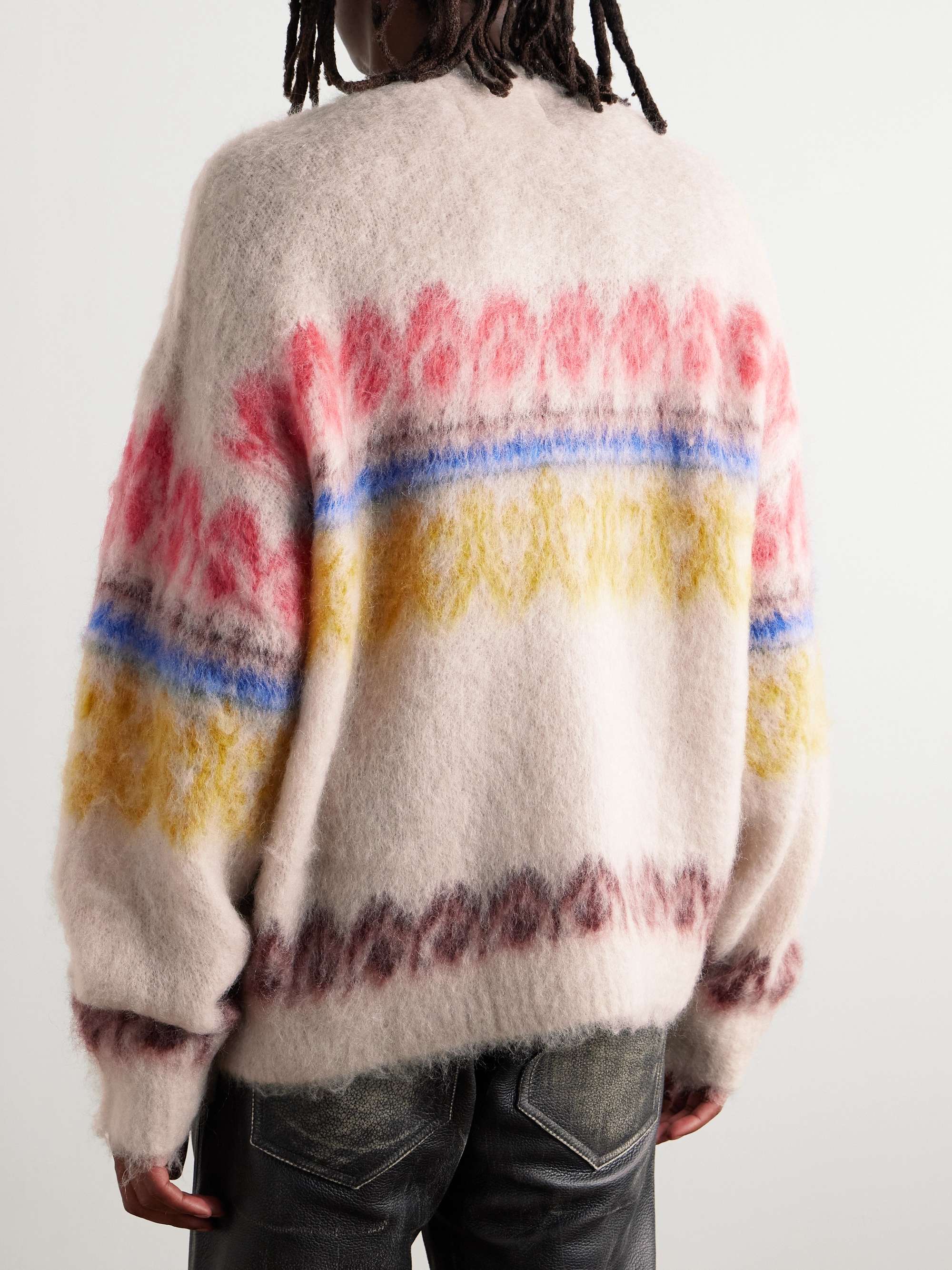 Dully Brushed Wool-Blend Jacquard Sweater view