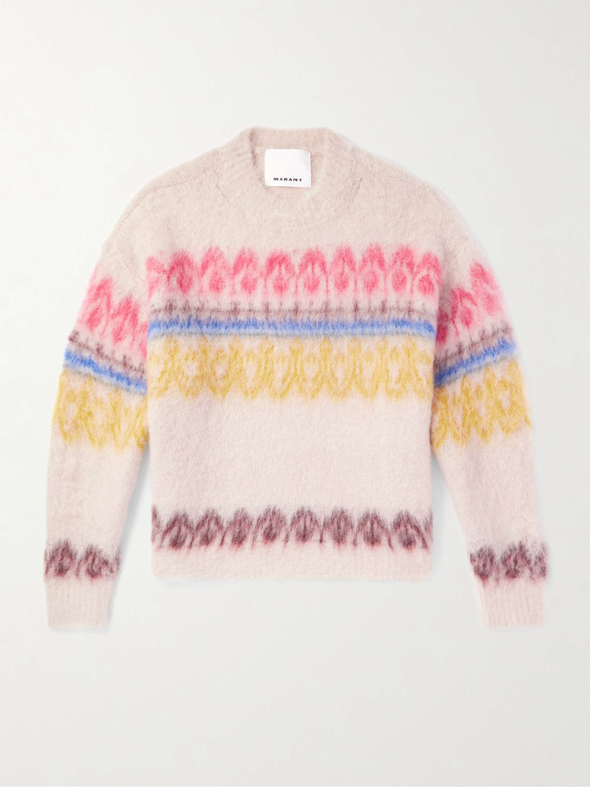 Dully Brushed Wool-Blend Jacquard Sweater view
