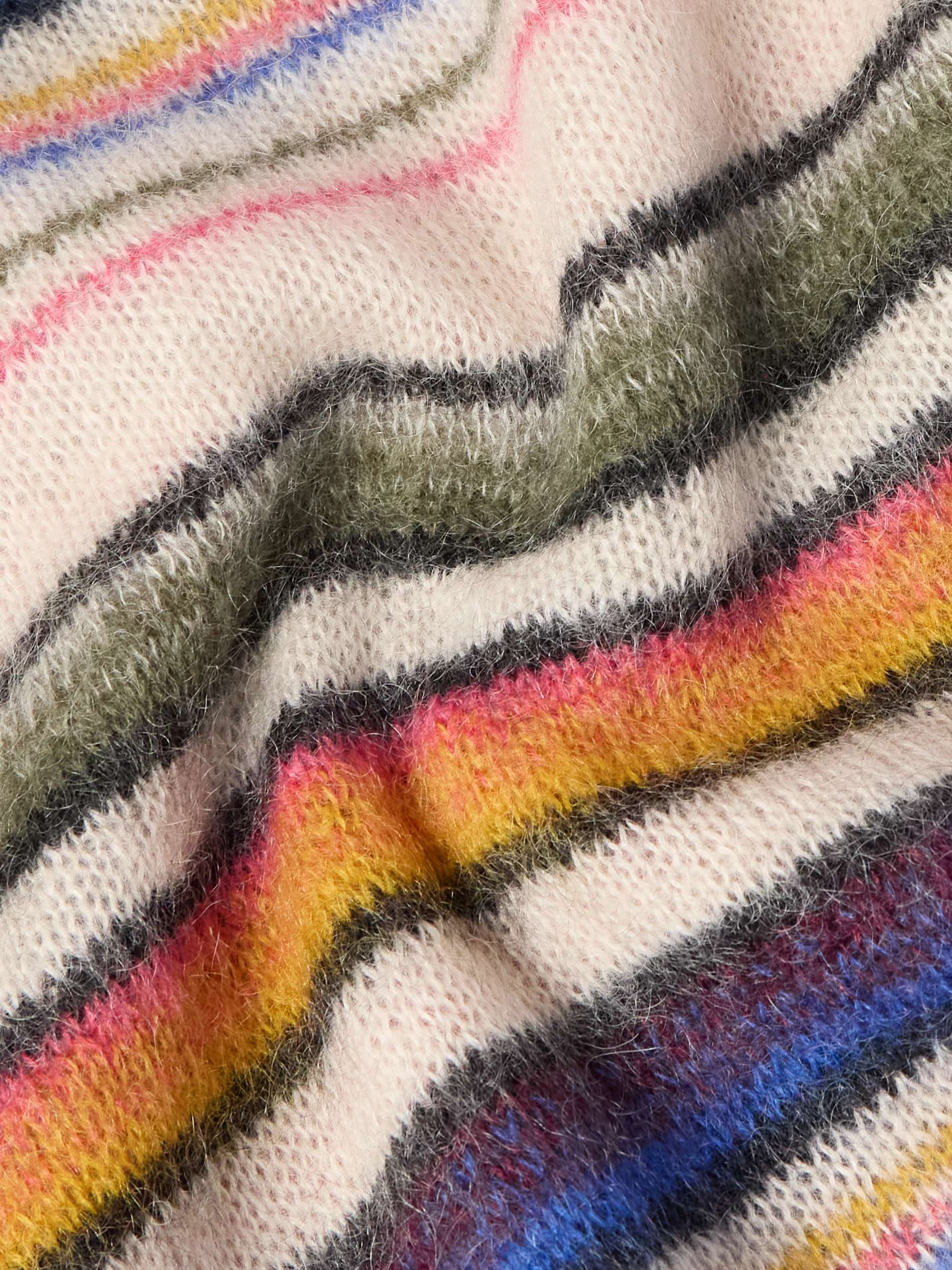 Drusselh Striped Mohair-Blend Sweater view