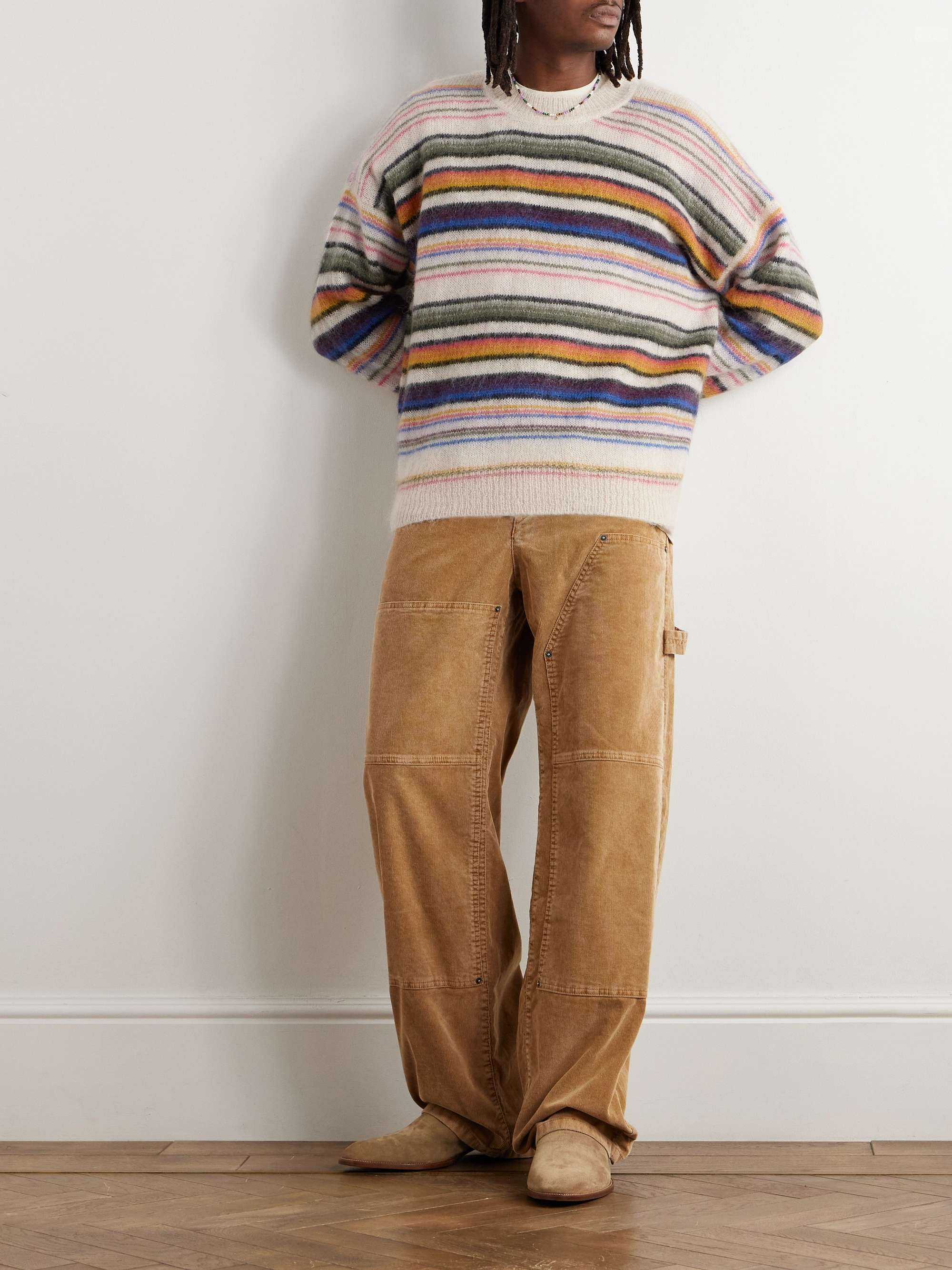 Drusselh Striped Mohair-Blend Sweater view