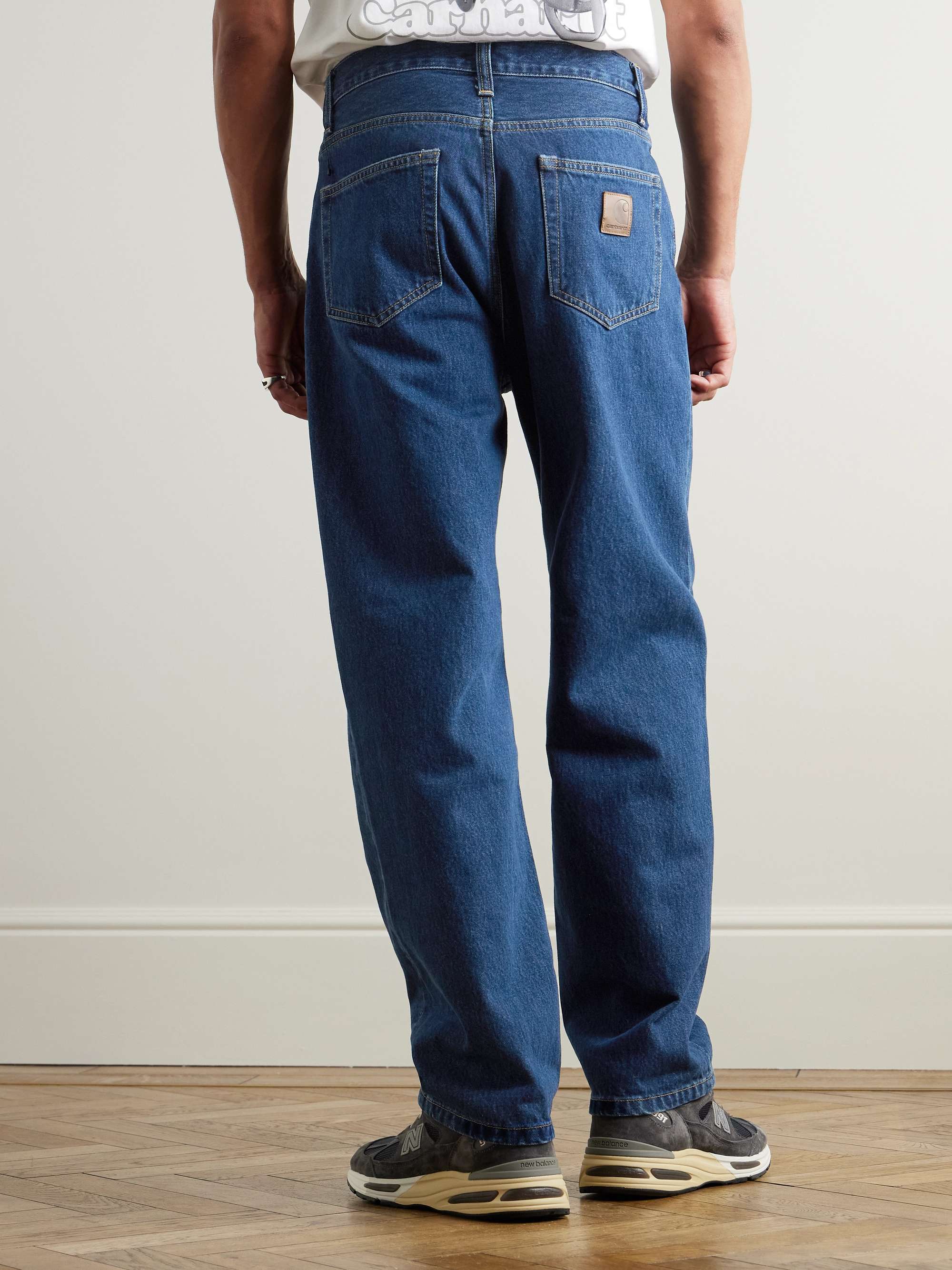 Aaron Straight-Leg Logo-Appliquéd Jeans view