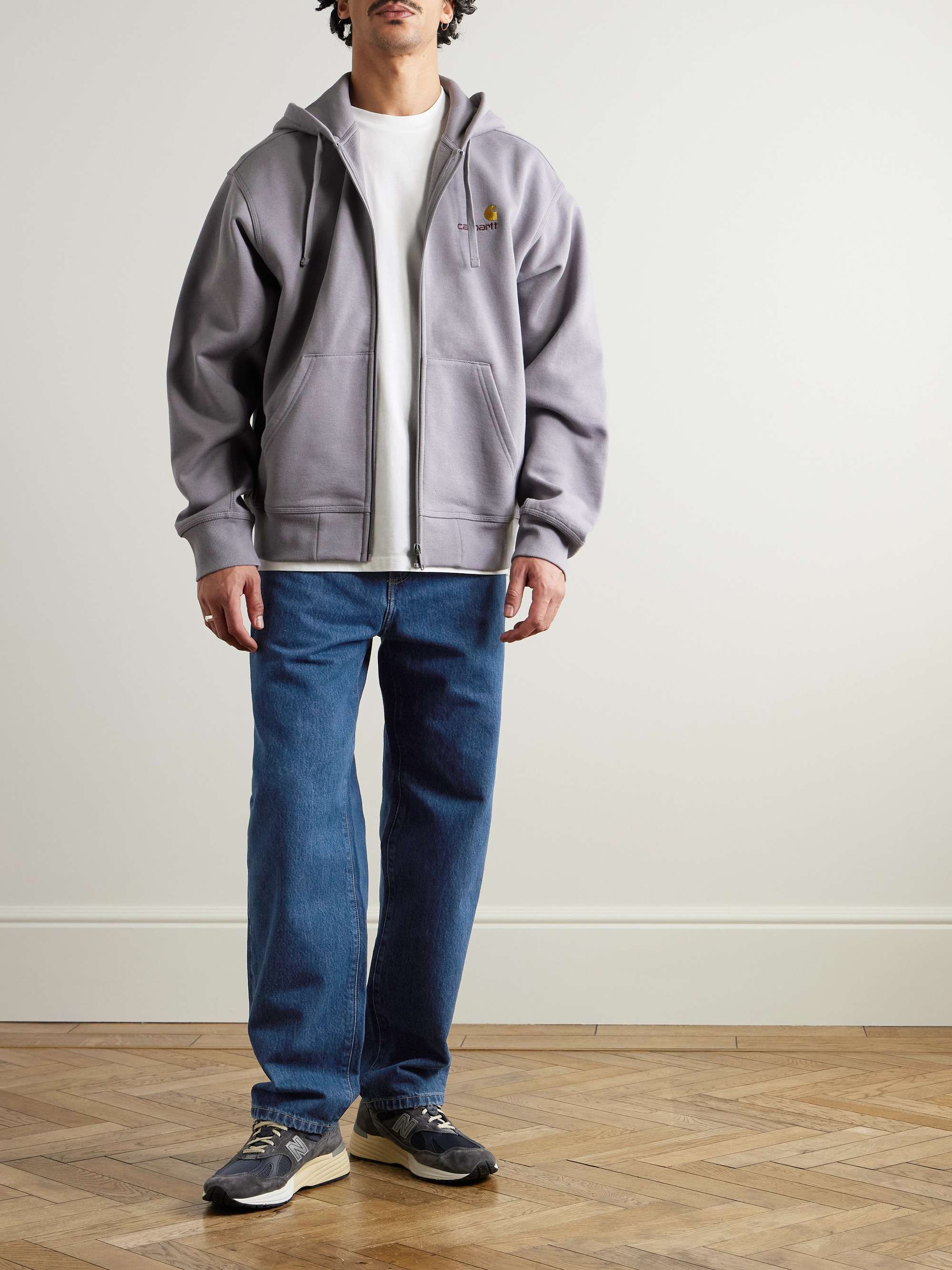 Aaron Straight-Leg Logo-Appliquéd Jeans view