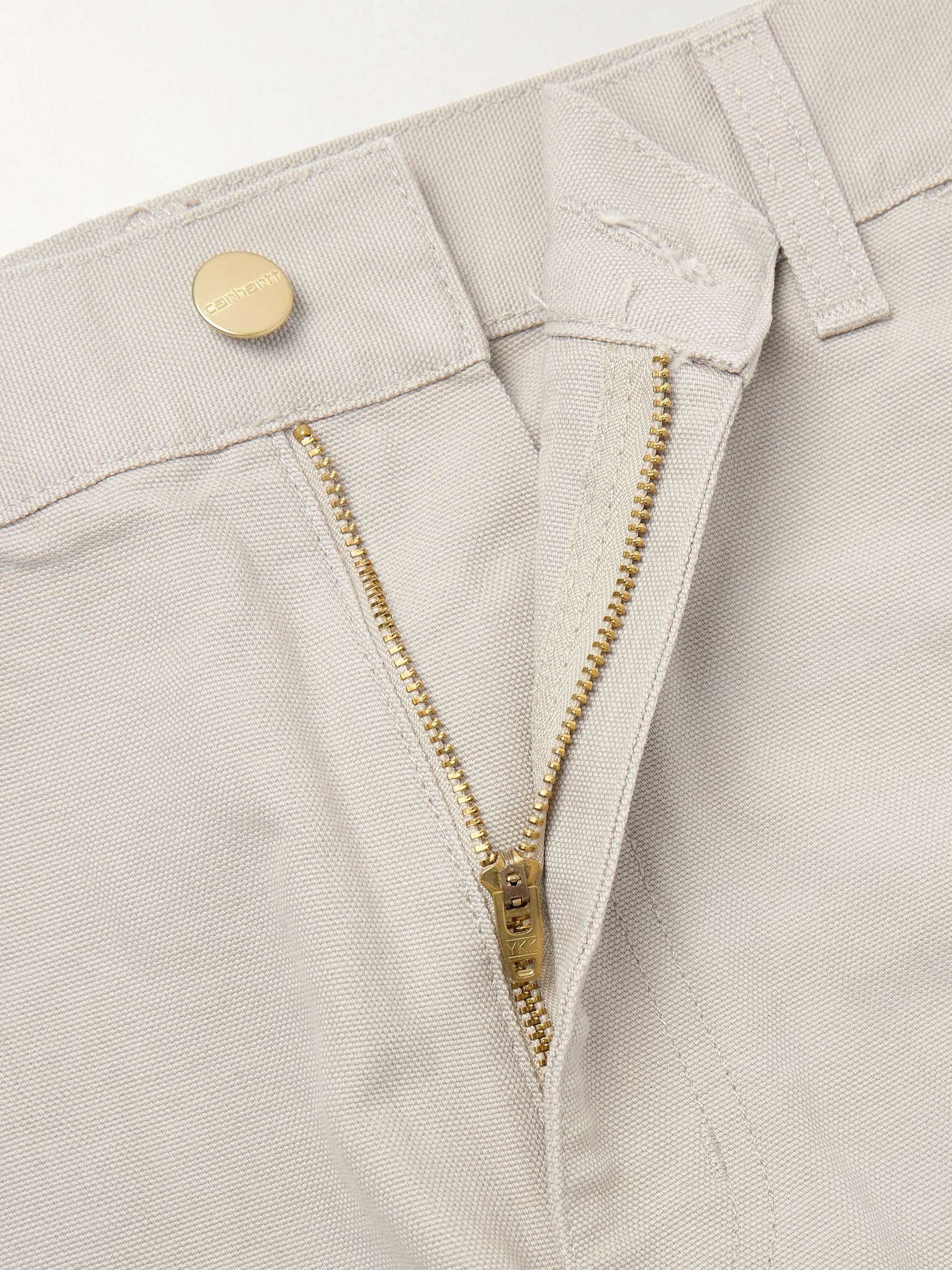 Single Knee Straight-Leg Cotton-Canvas Trousers view