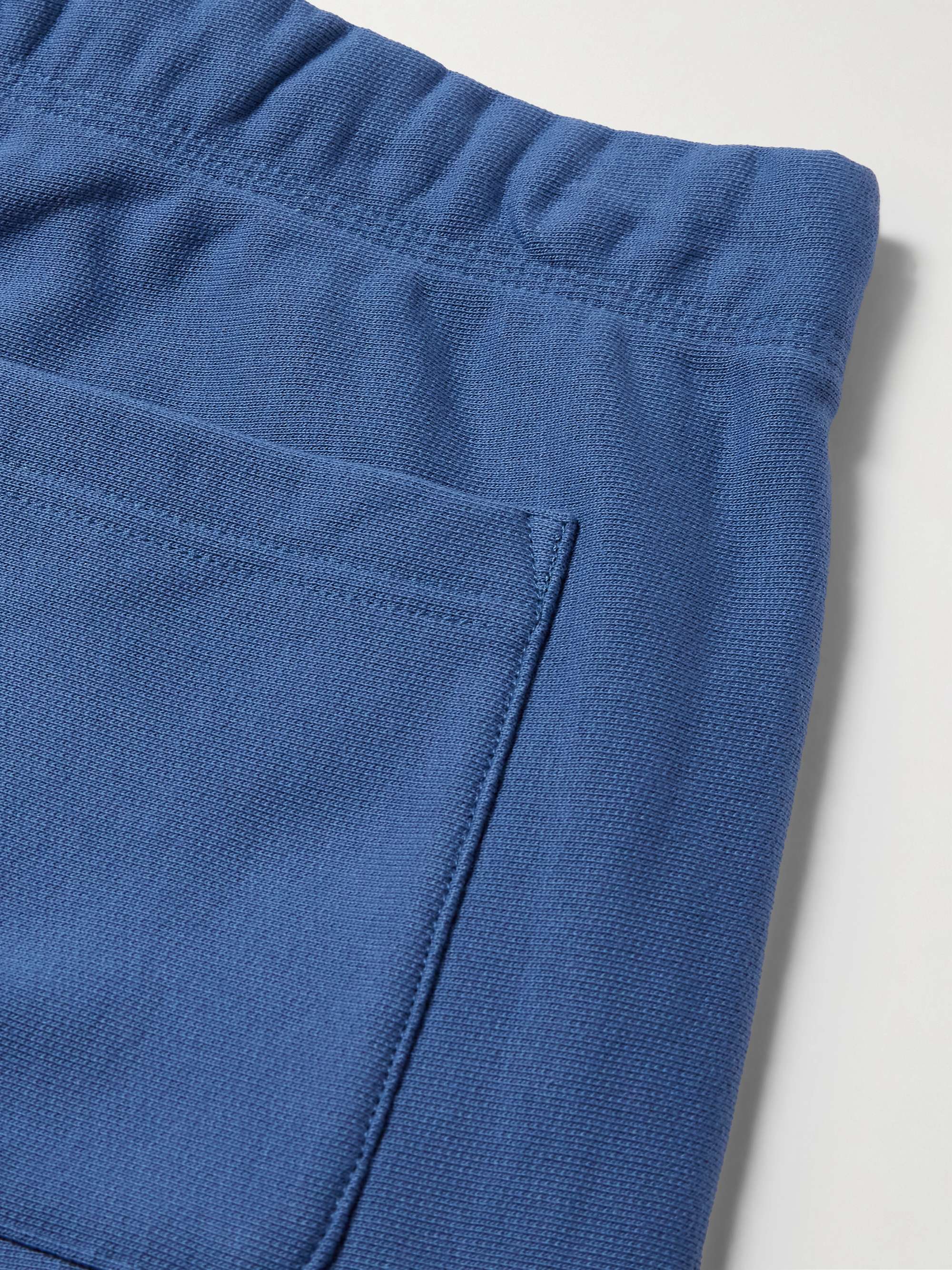American Script Straight-Leg Cotton-Blend Jersey Drawstring Shorts view