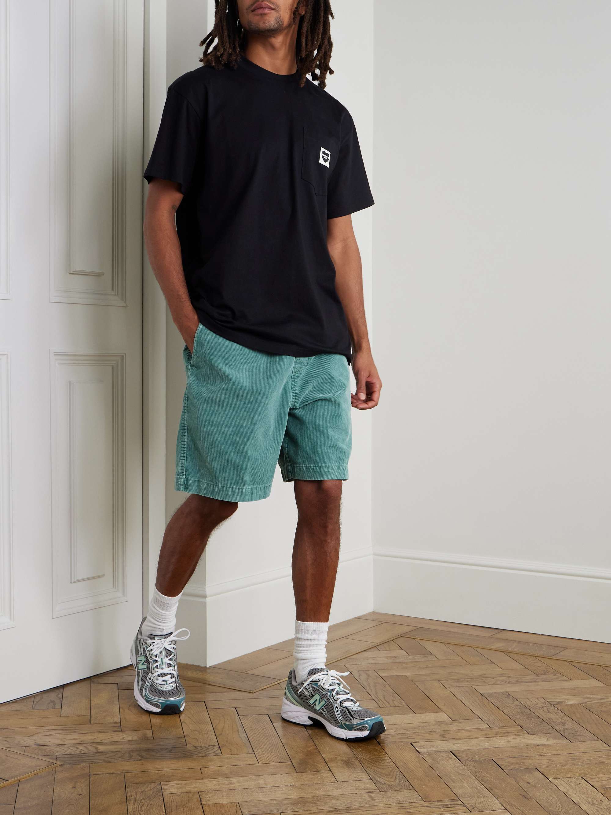 Reynold Wide-Leg Cotton-Corduroy Shorts view