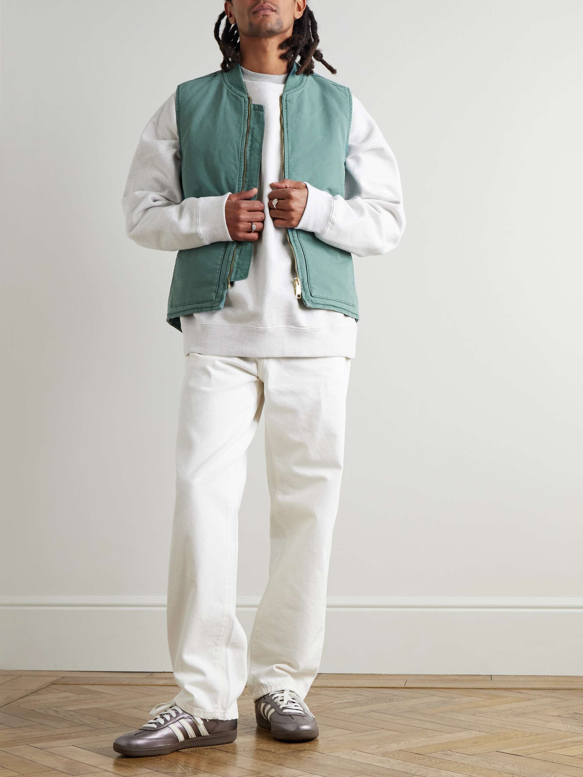 Logo-Appliquéd Cotton-Canvas Gilet view