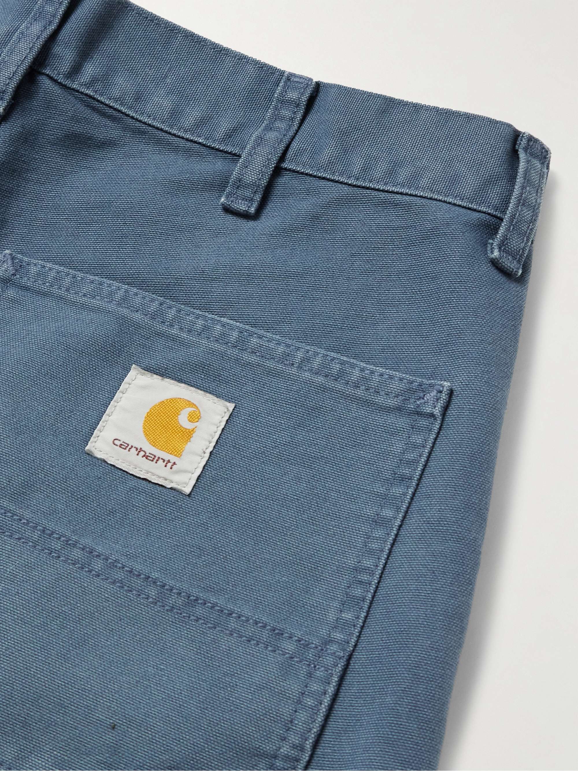 Single Knee Straight-Leg Organic Cotton-Canvas Shorts view