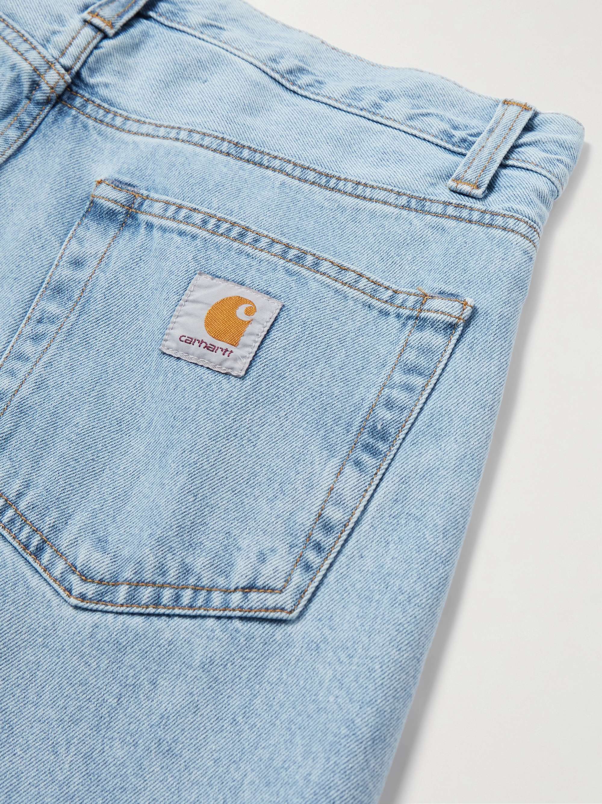 Landon Wide-Leg Logo-Appliquéd Jeans view