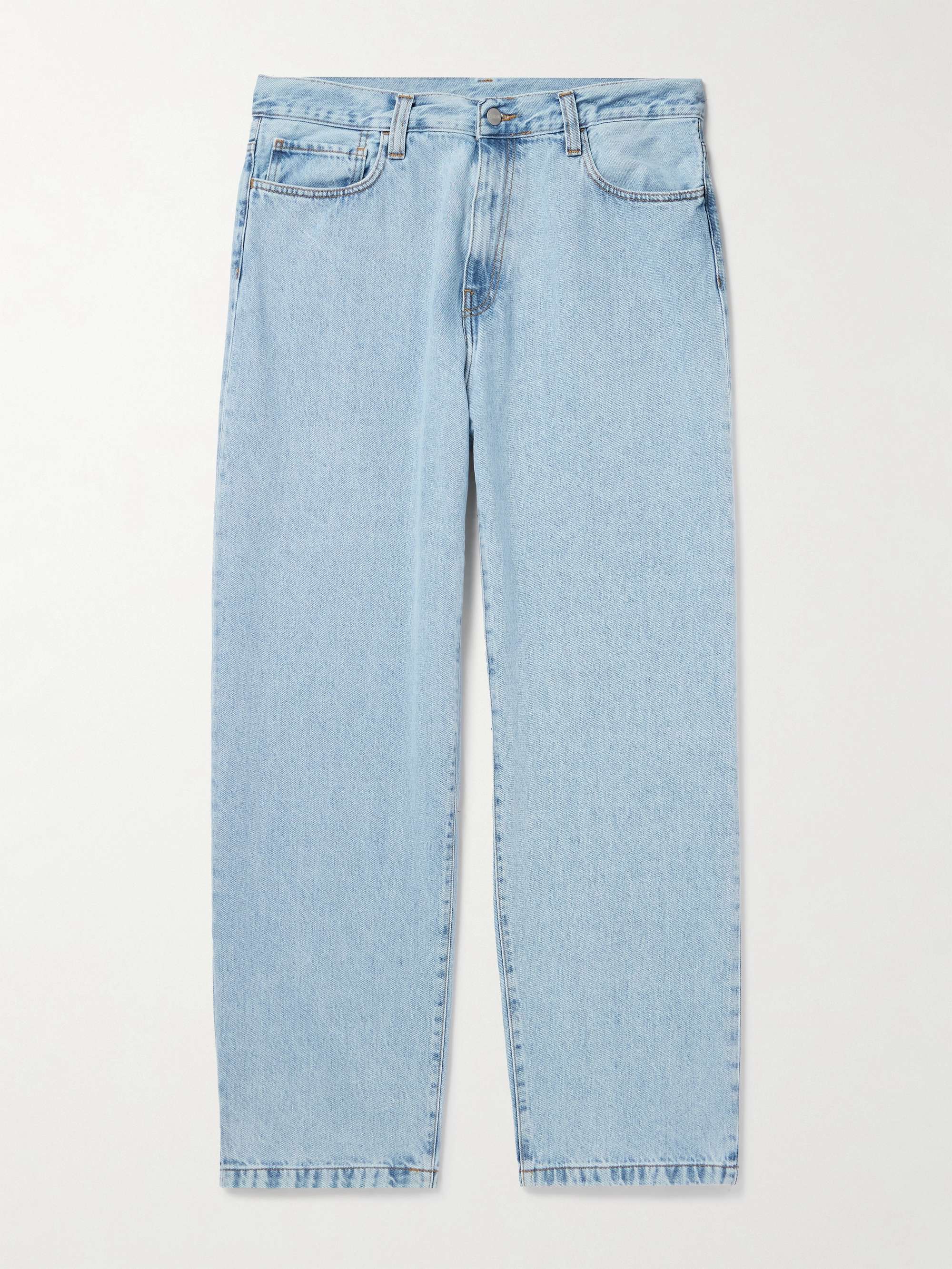 Landon Wide-Leg Logo-Appliquéd Jeans view