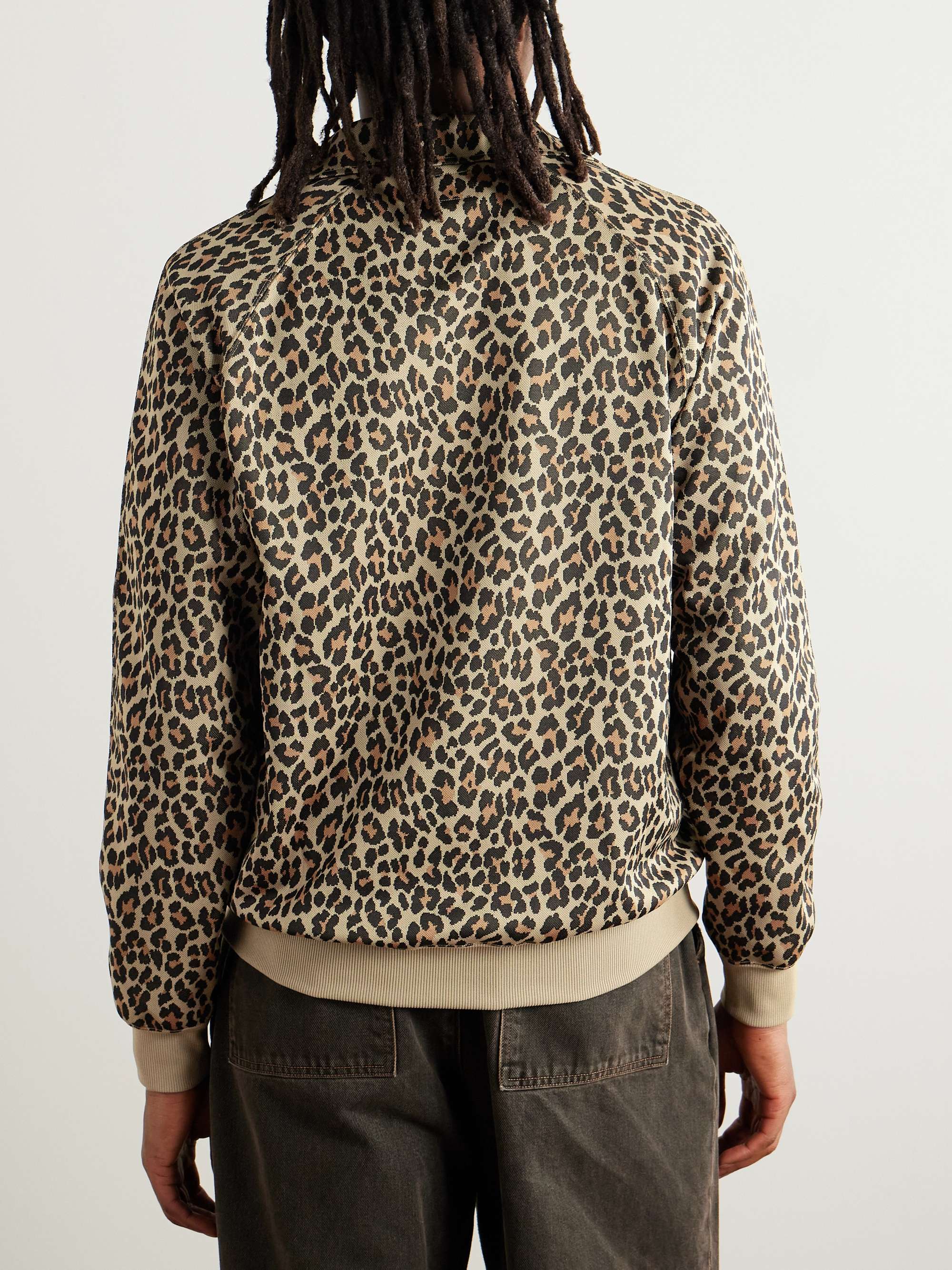 Logo-Embroidered Leopard-Print Jersey Track Jacket view