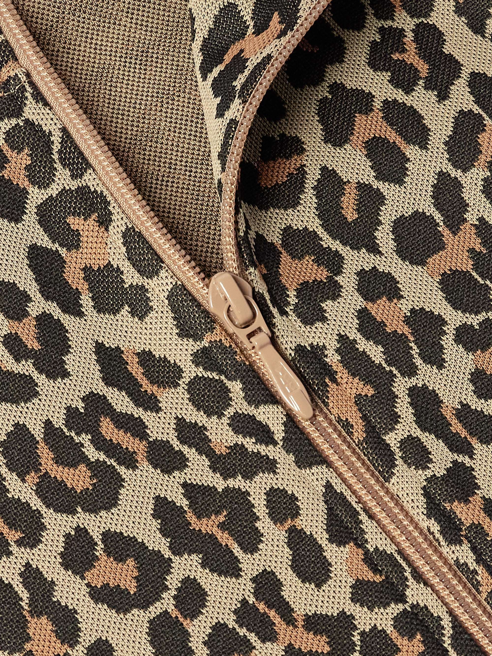 Logo-Embroidered Leopard-Print Jersey Track Jacket view
