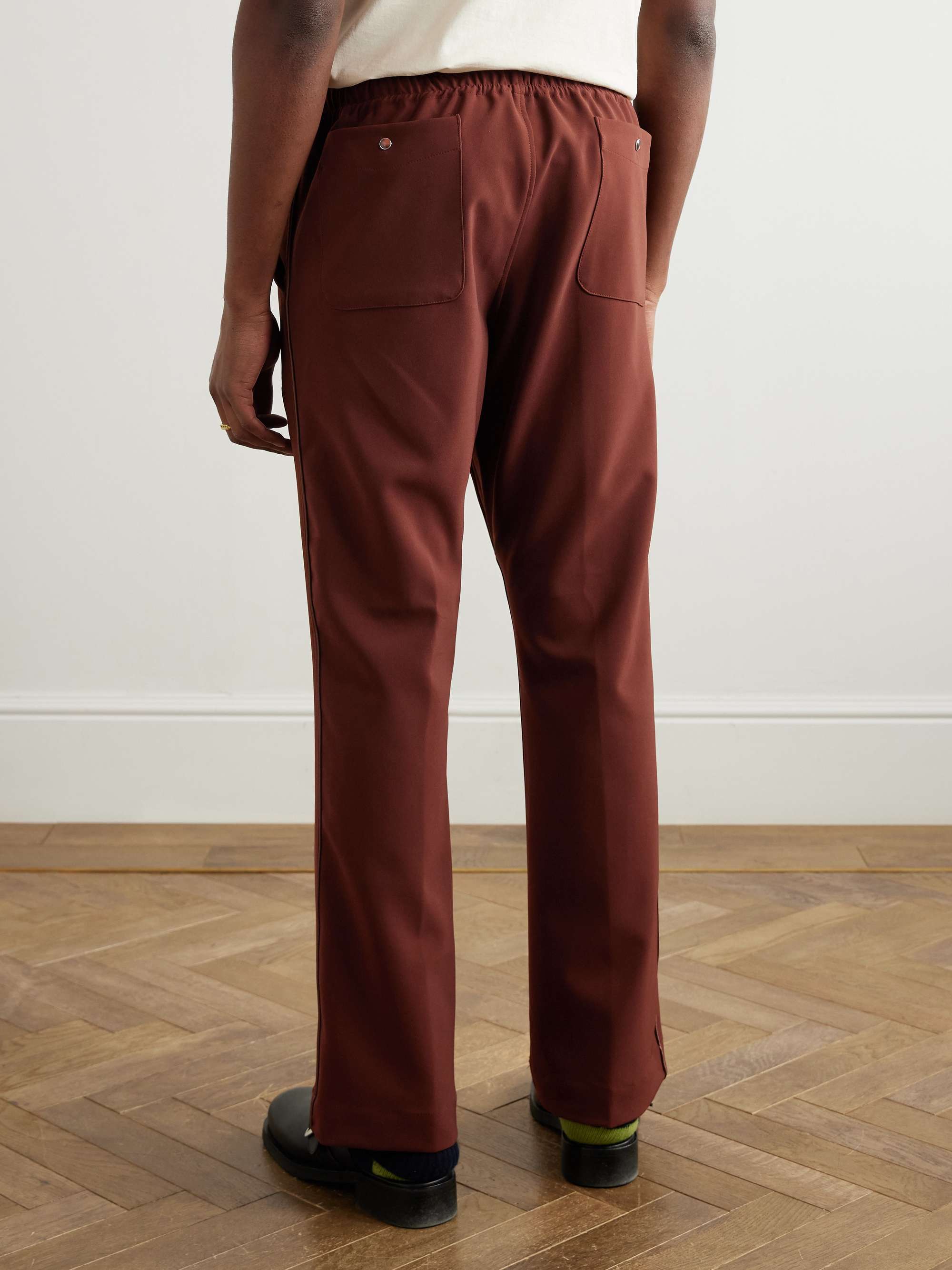 Straight-Leg Logo-Embroidered Jersey Track Pants view