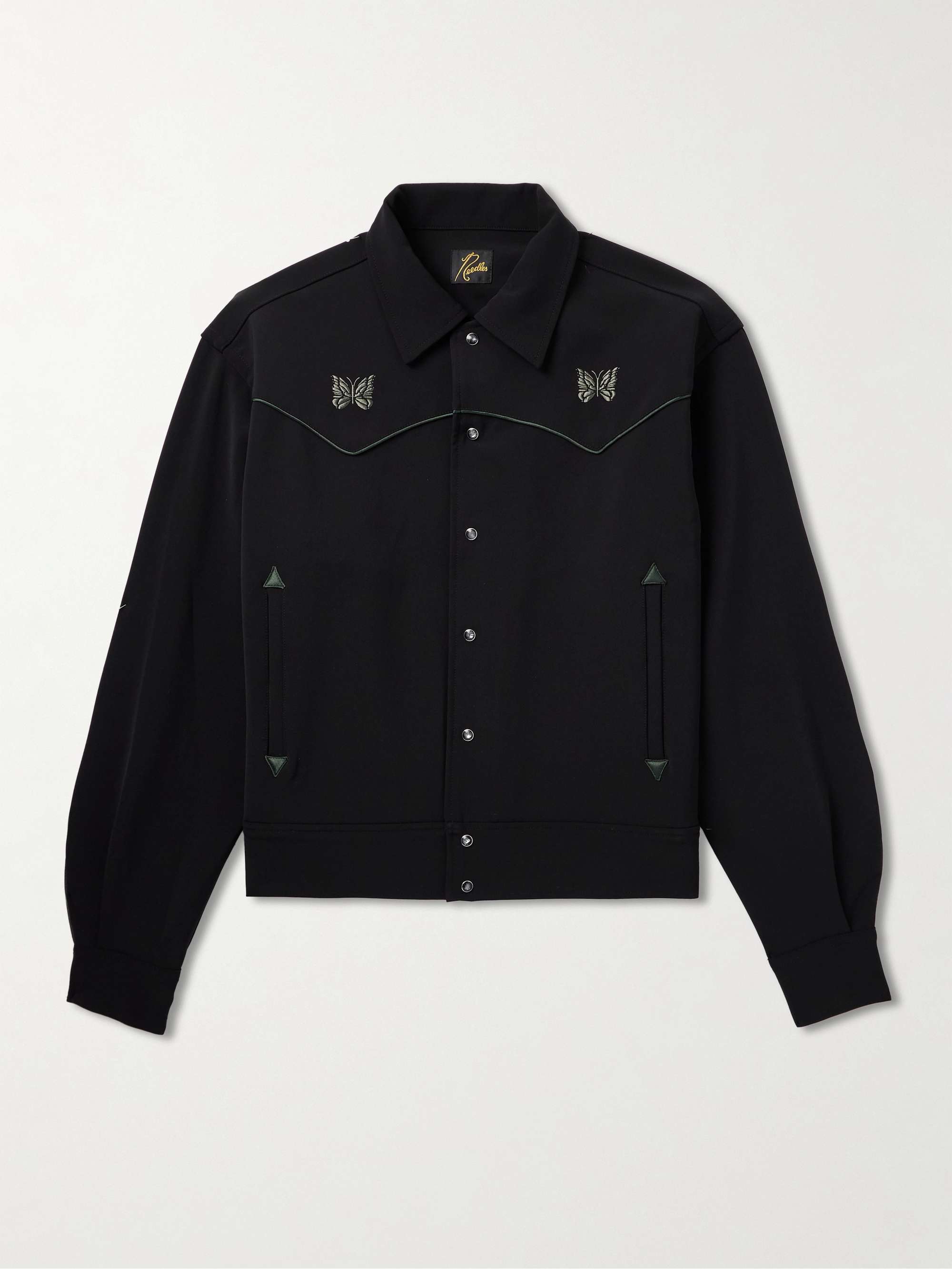 Piping Cowboy Logo-Embroidered Satin-Trimmed Woven Jacket view