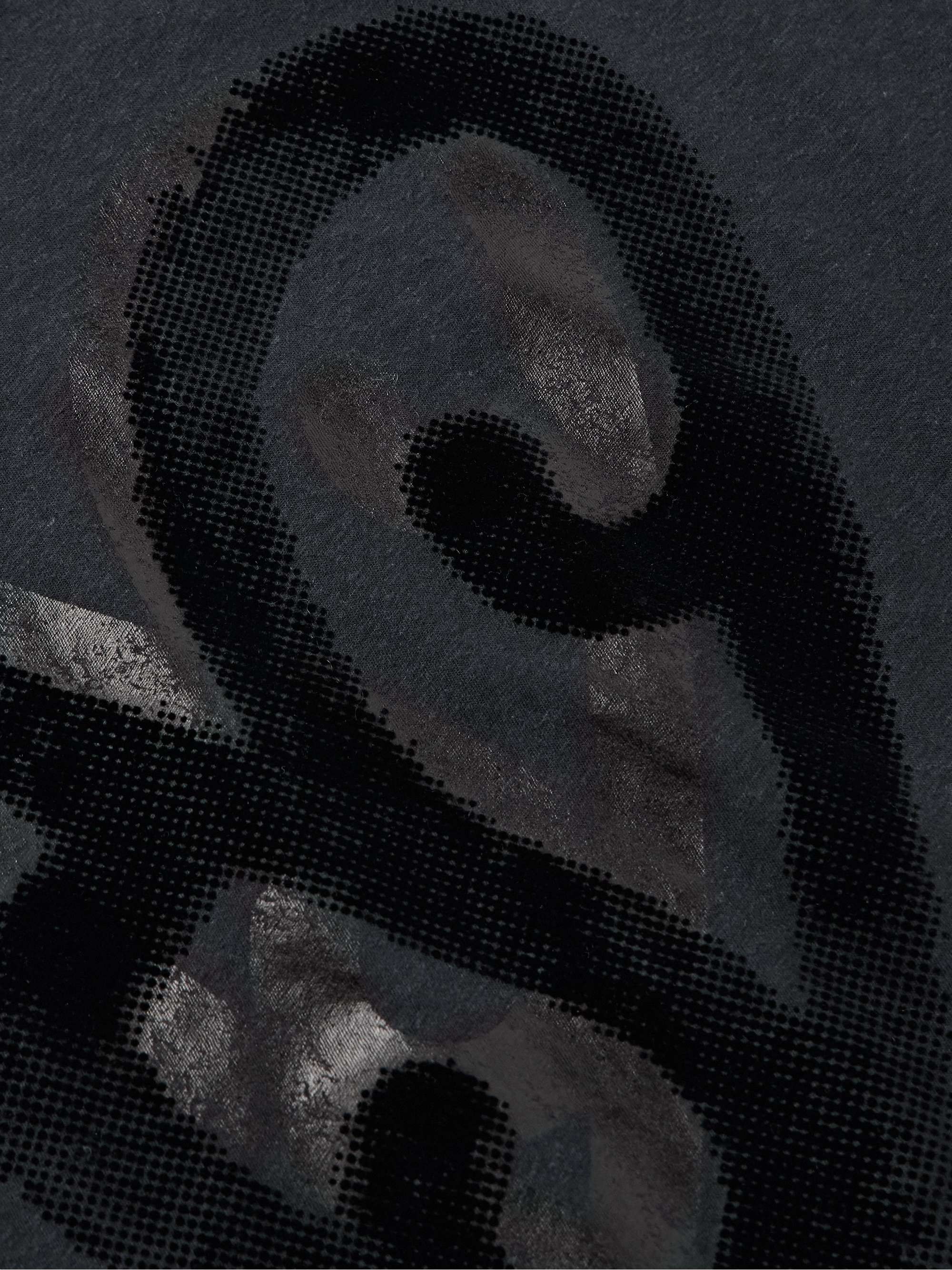Flocked Printed Cotton and Hemp-Blend Jersey T-Shirt view