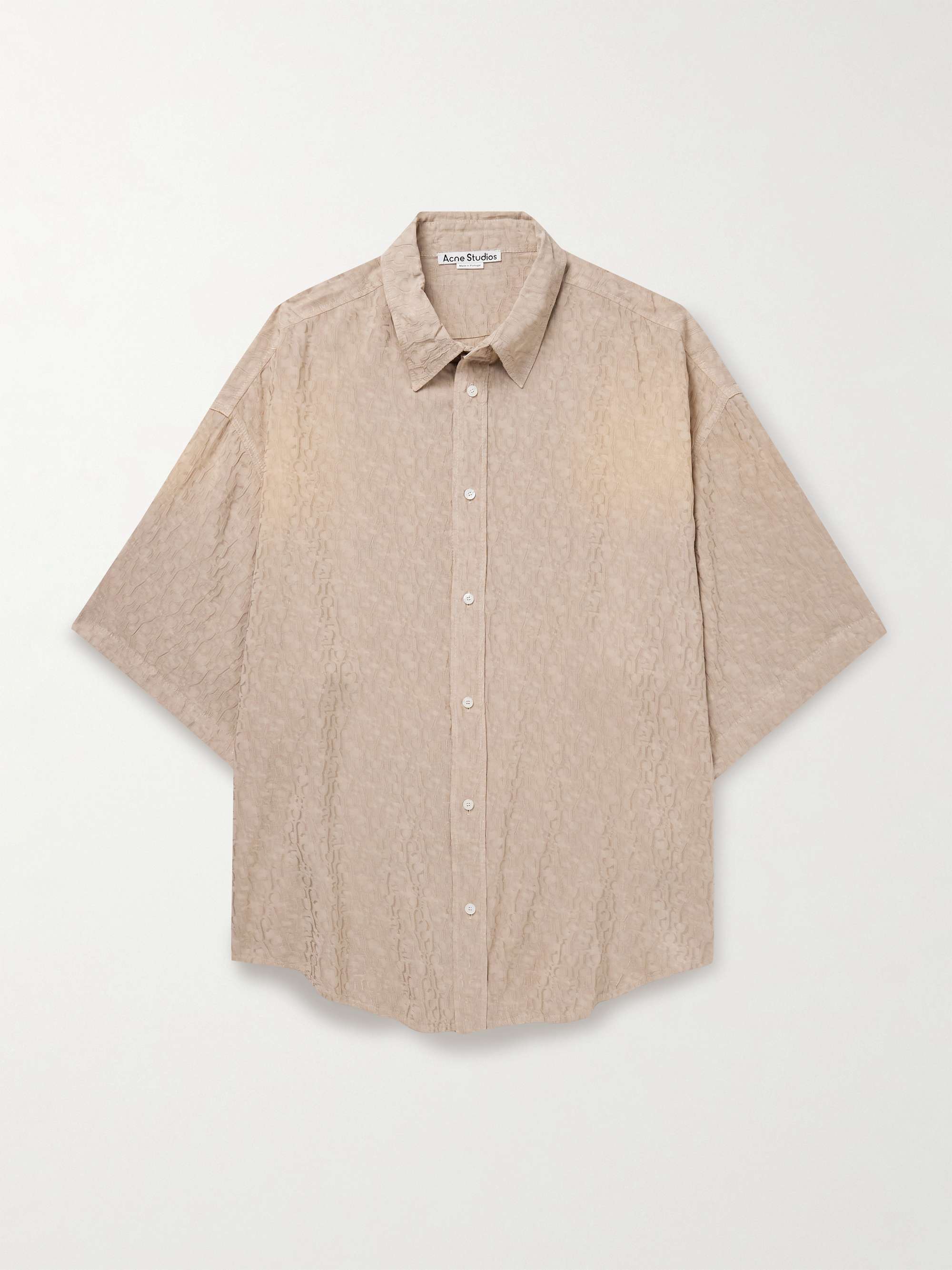 Setar Oversized Satin-Jacquard Shirt view