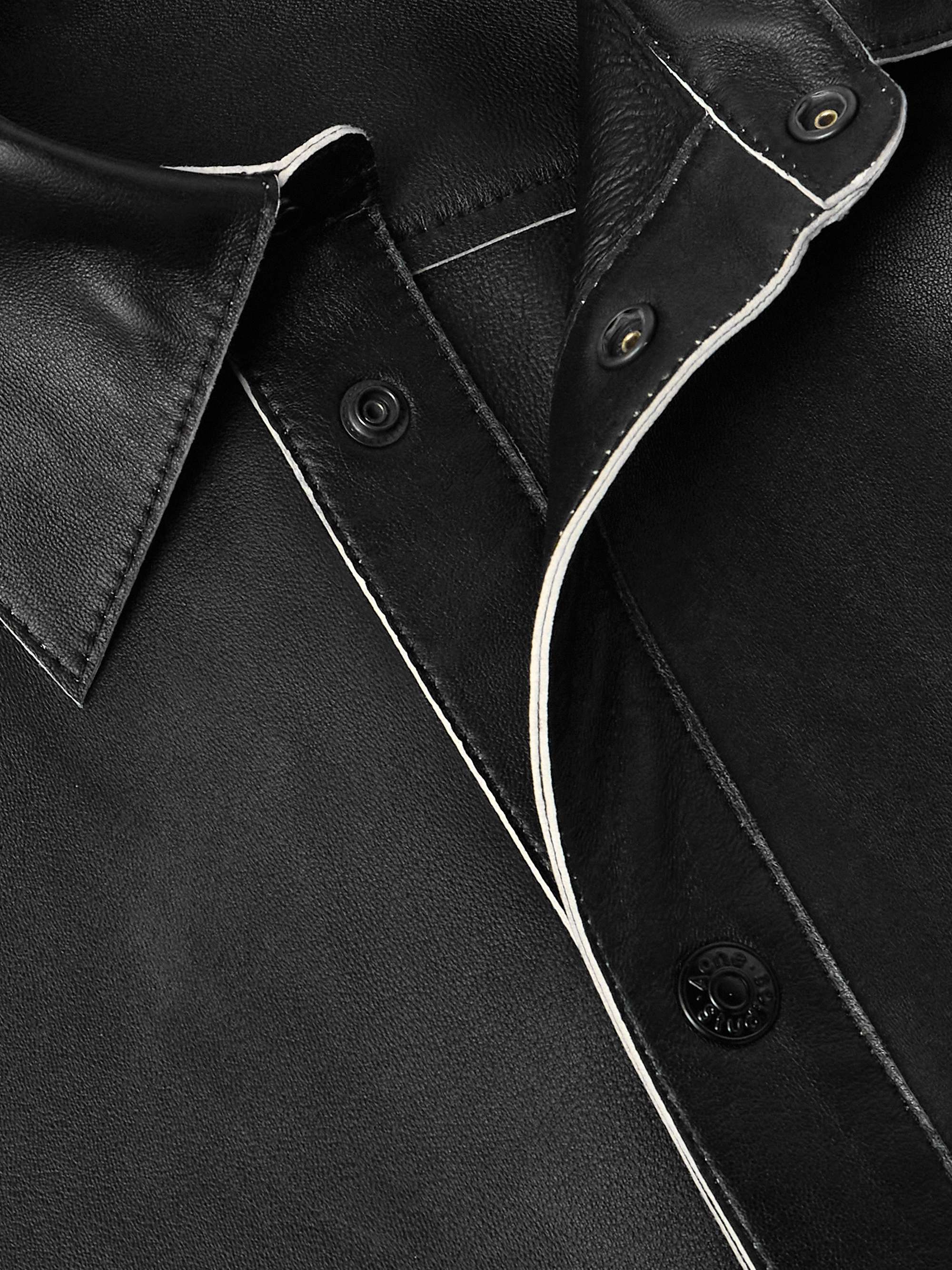 Laraw Oversized Leather Shirt Jacket view
