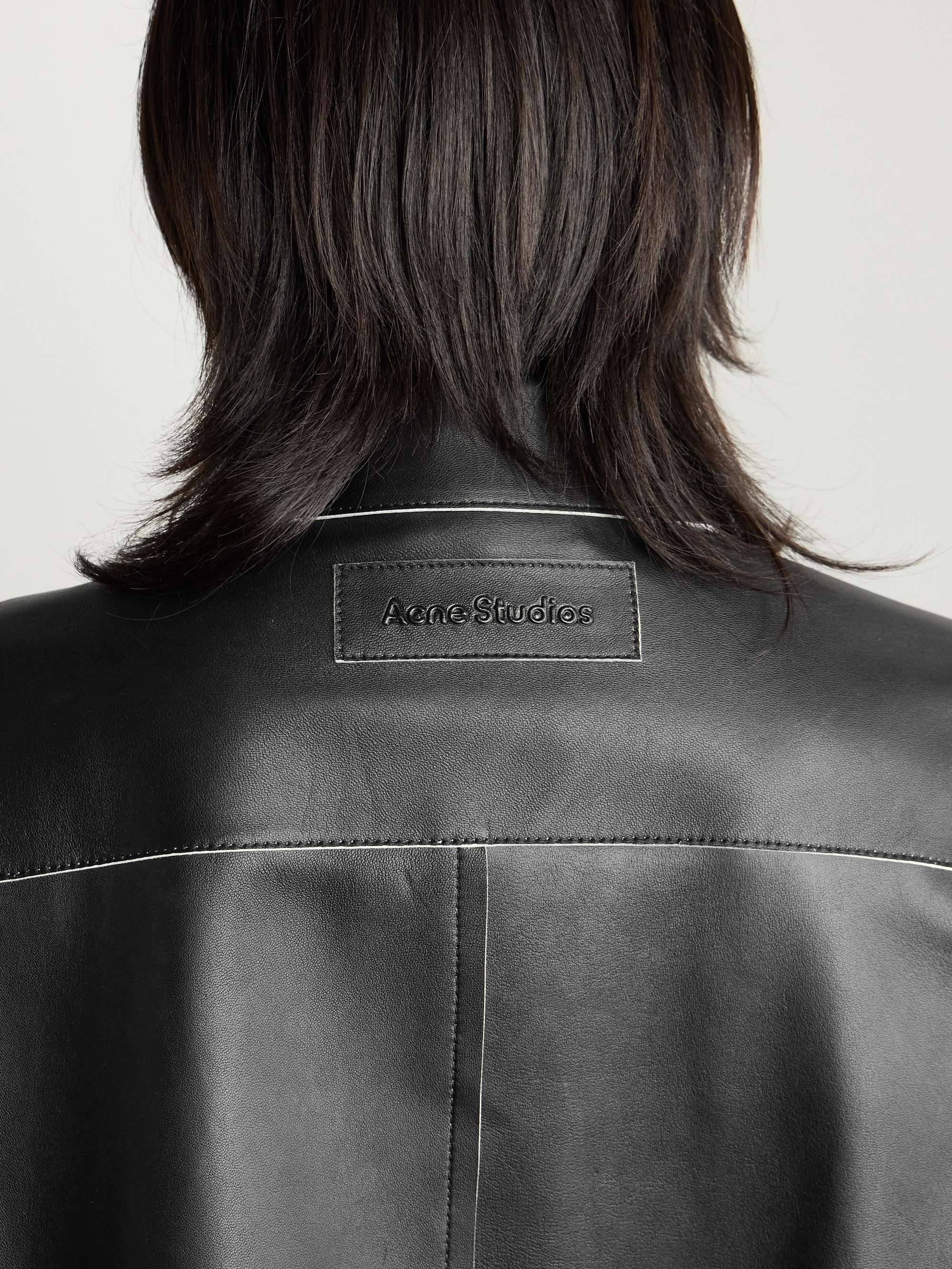 Laraw Oversized Leather Shirt Jacket view