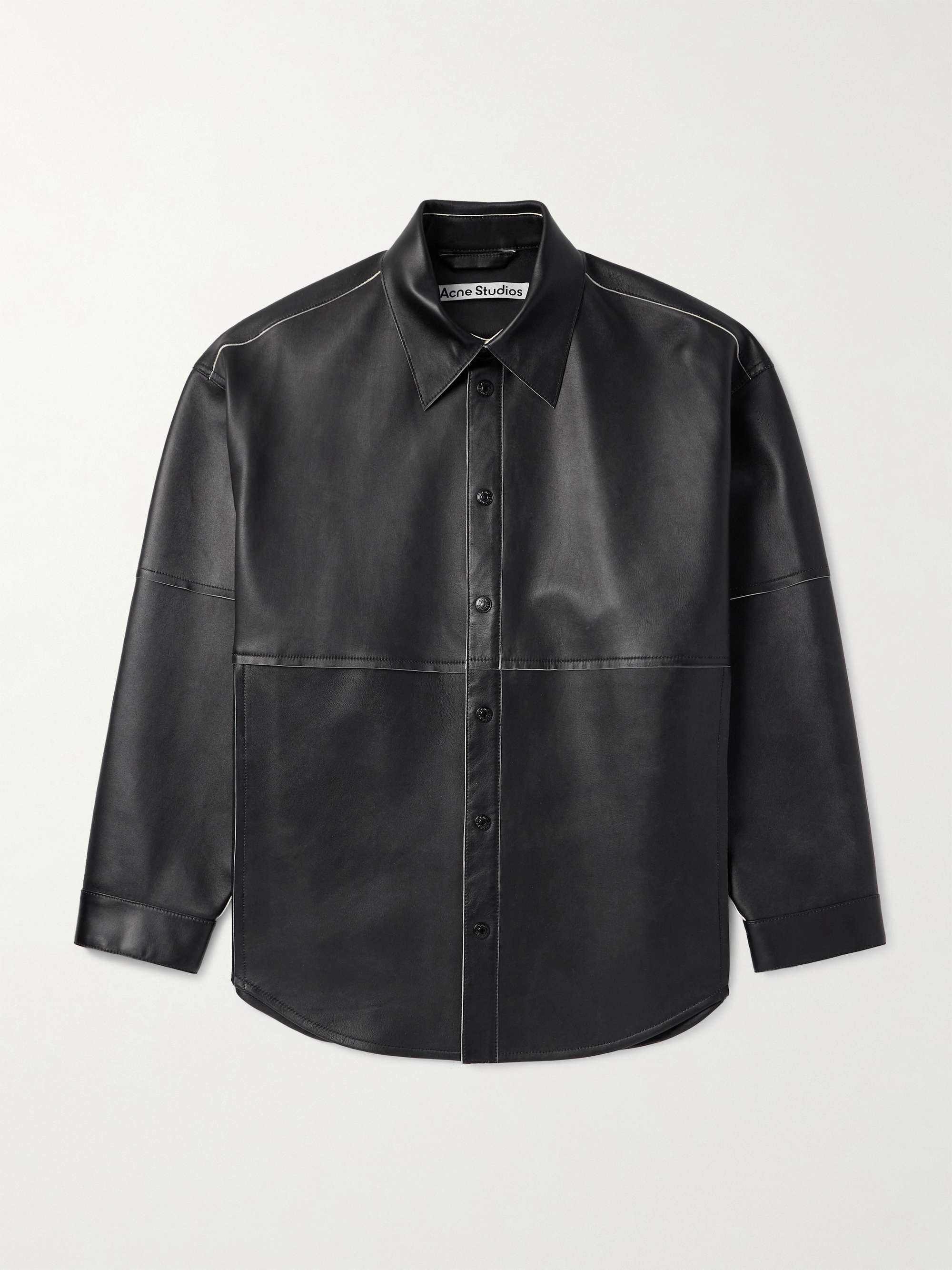 Laraw Oversized Leather Shirt Jacket view