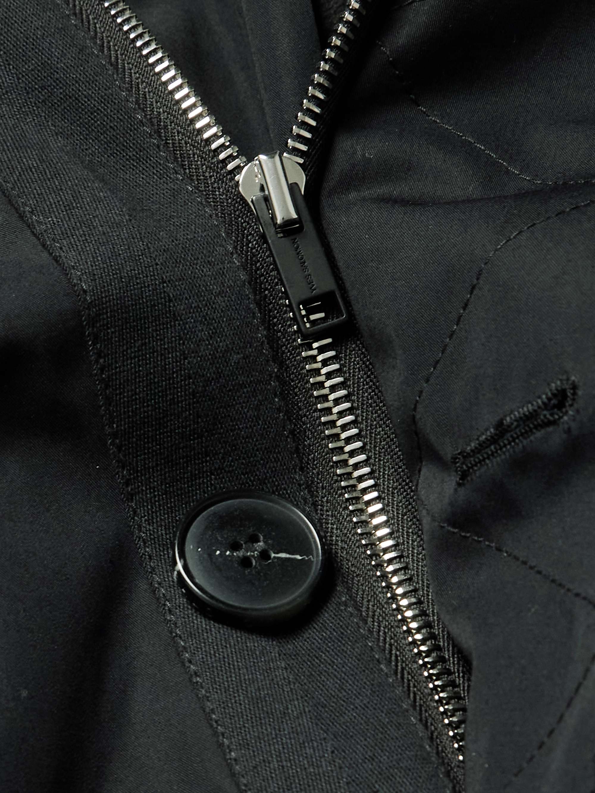 Cotton-Blend Twill Parka with Detachable Shearling Liner view