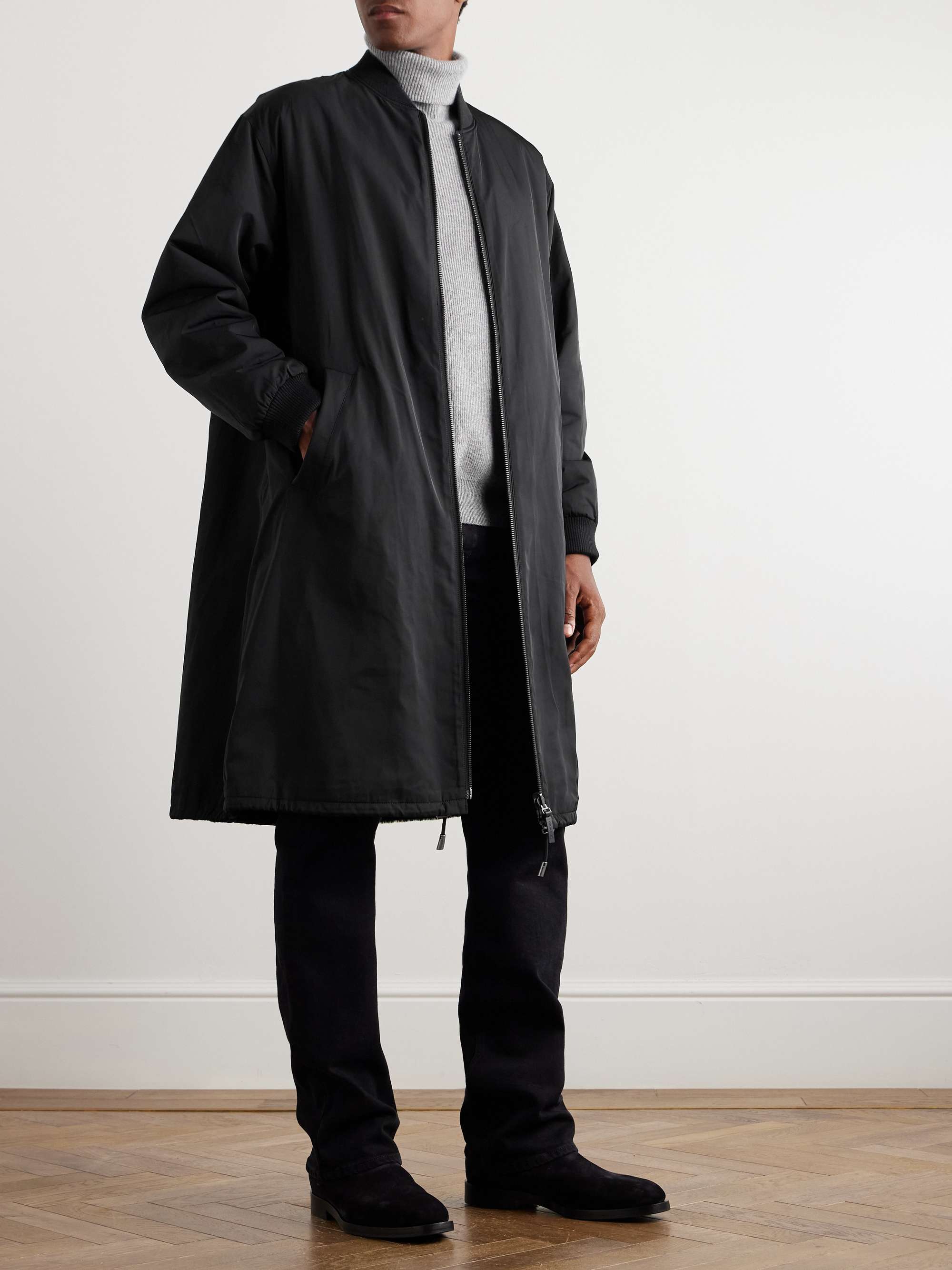 Merinillo Reversible Shell and Shearling Jacket view
