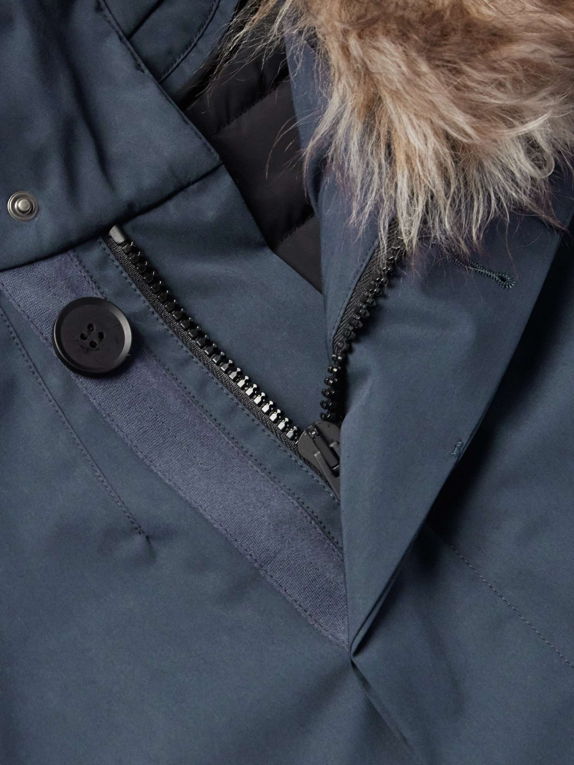 Iconic Shearling-Trimmed Padded Cotton-Blend Twill Down Parka view