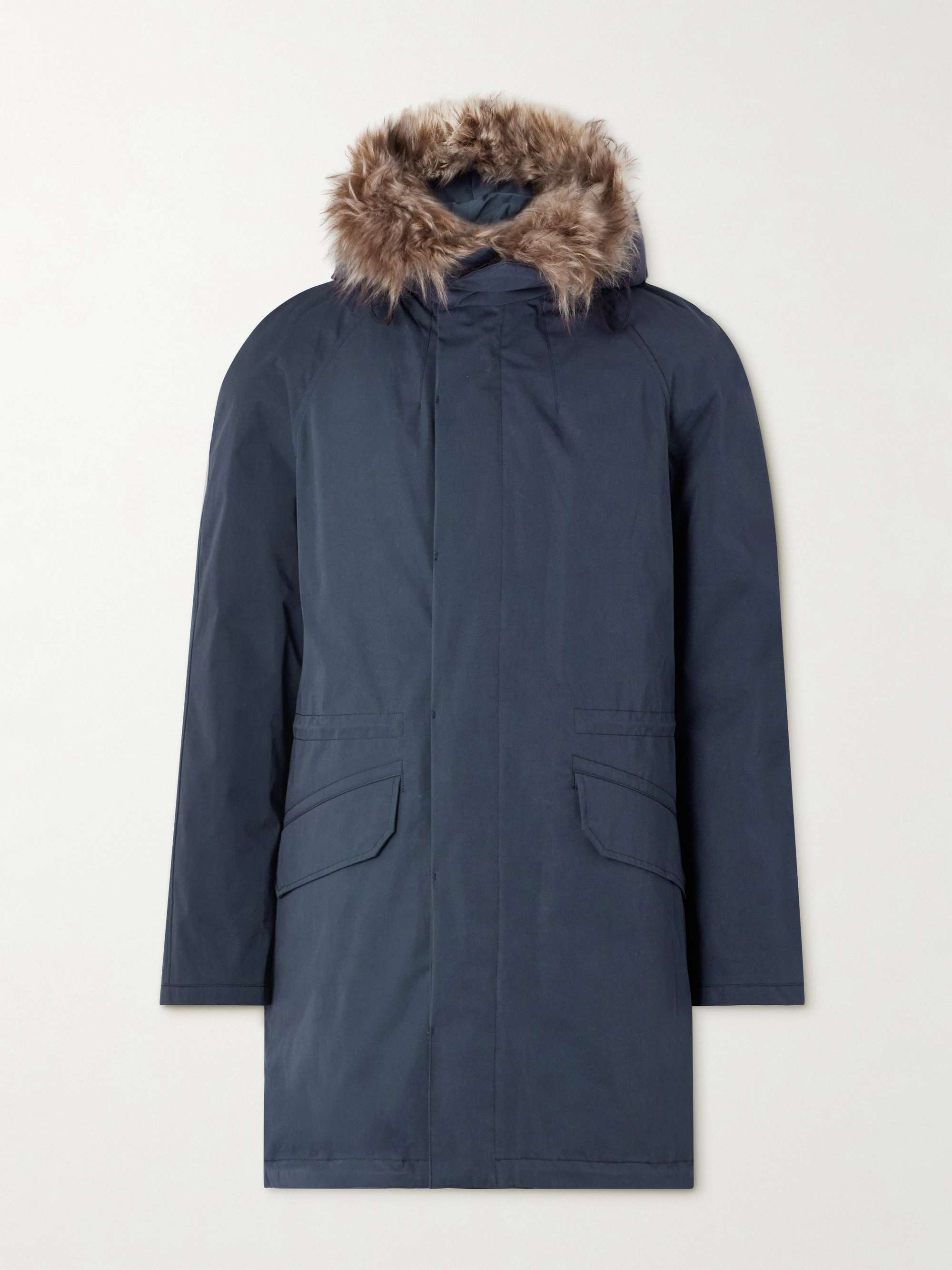 Iconic Shearling-Trimmed Padded Cotton-Blend Twill Down Parka view