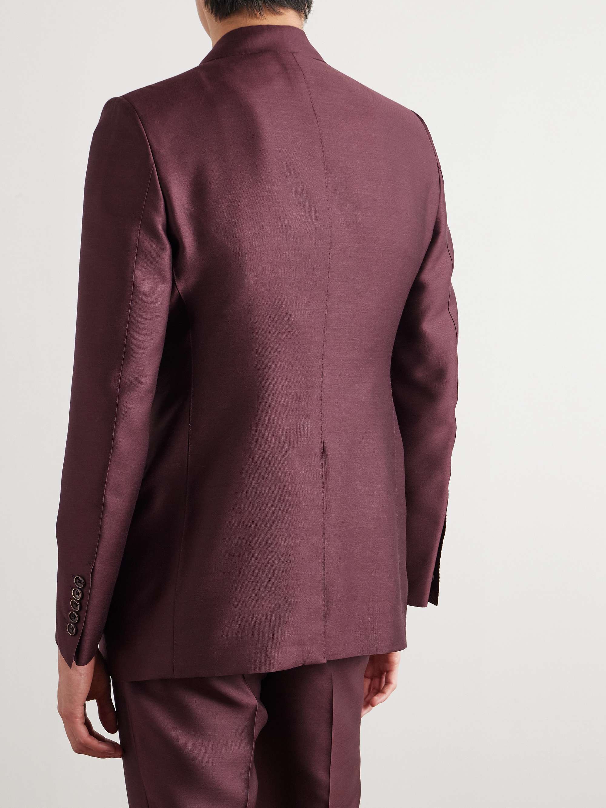 Wool, Mohair and Silk-Blend Twill Suit Jacket view