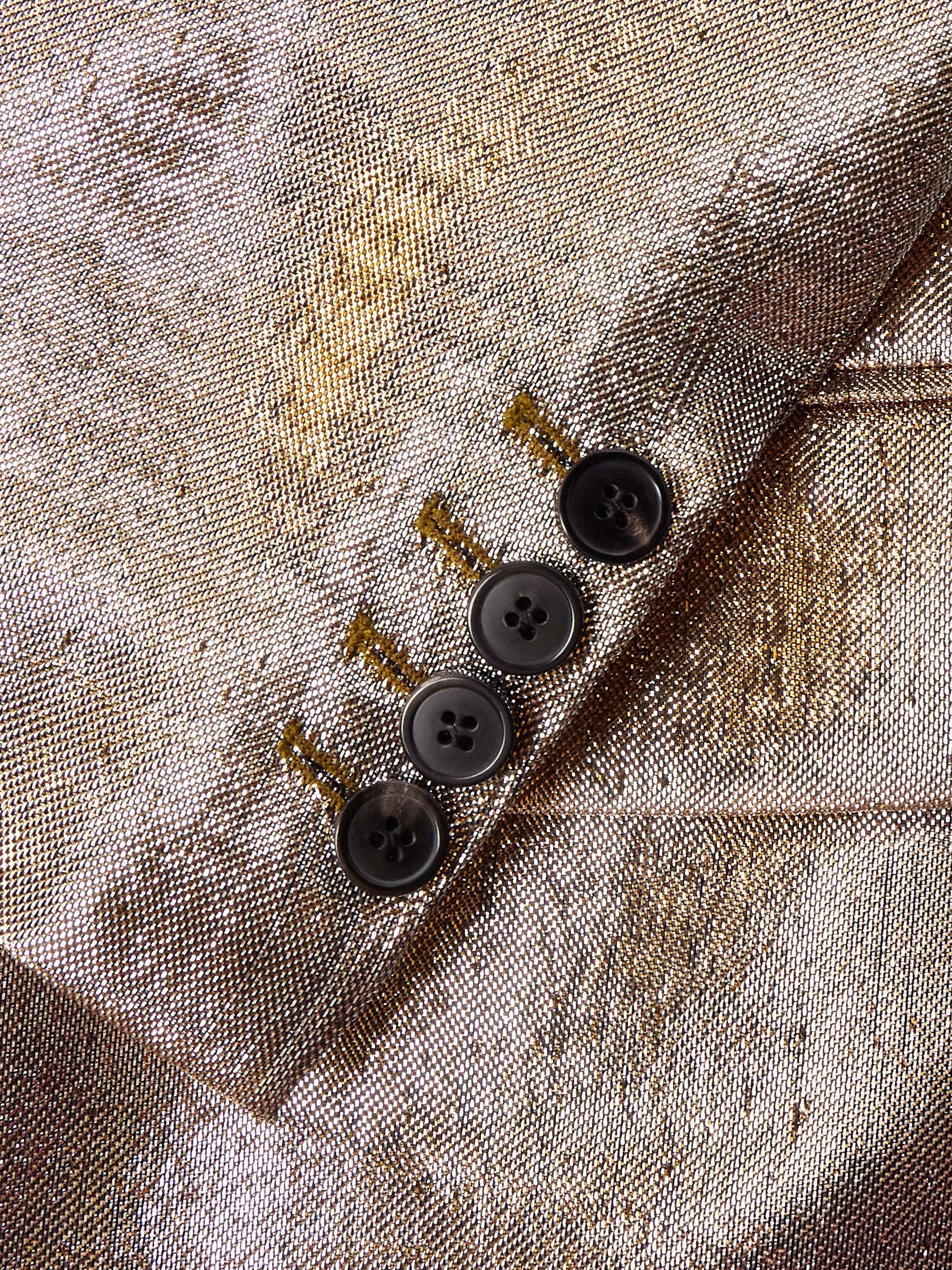 Oversized Double-Breasted Lamé Suit Jacket view
