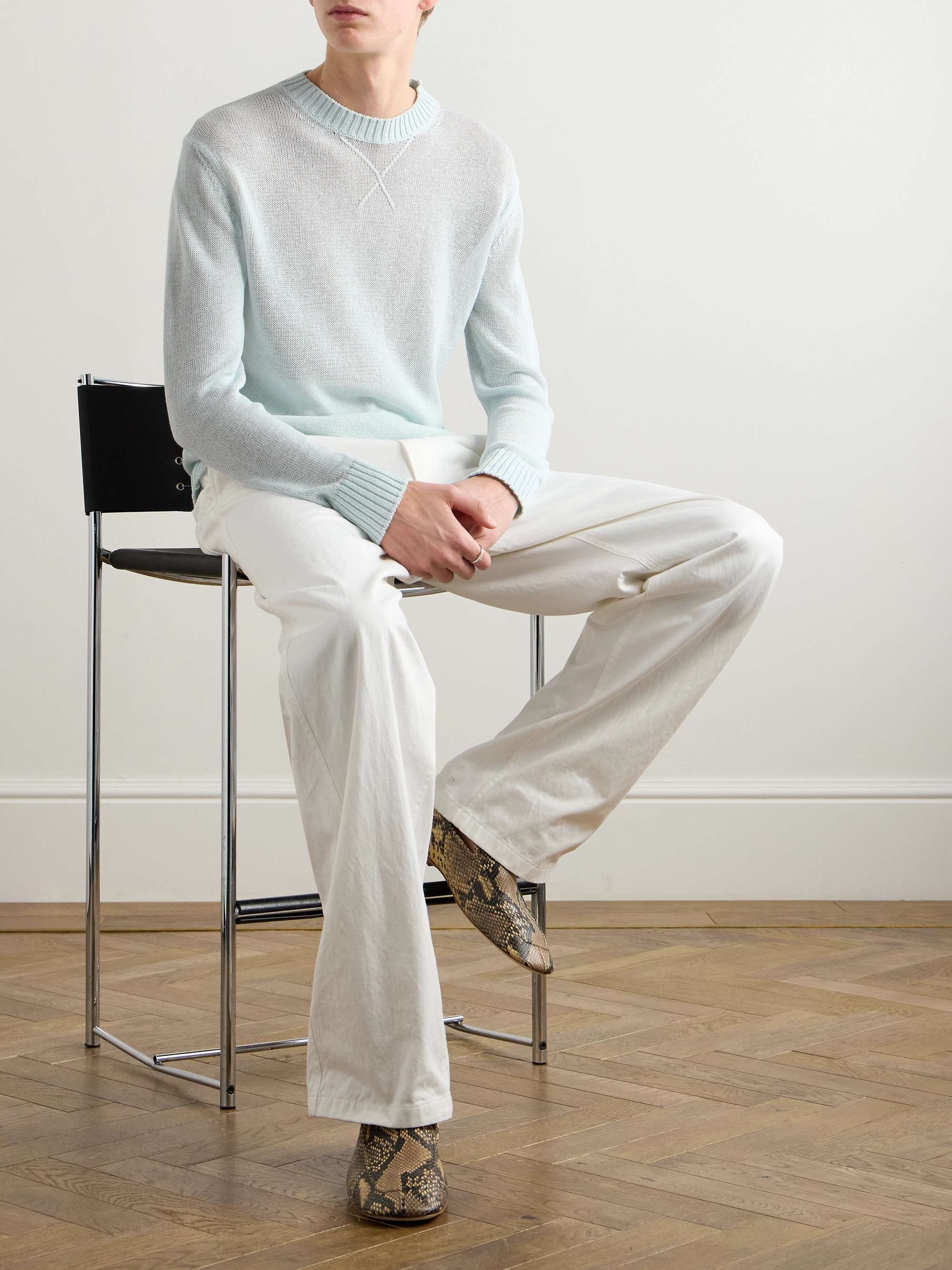 Logo-Embroidered Cotton Sweater view