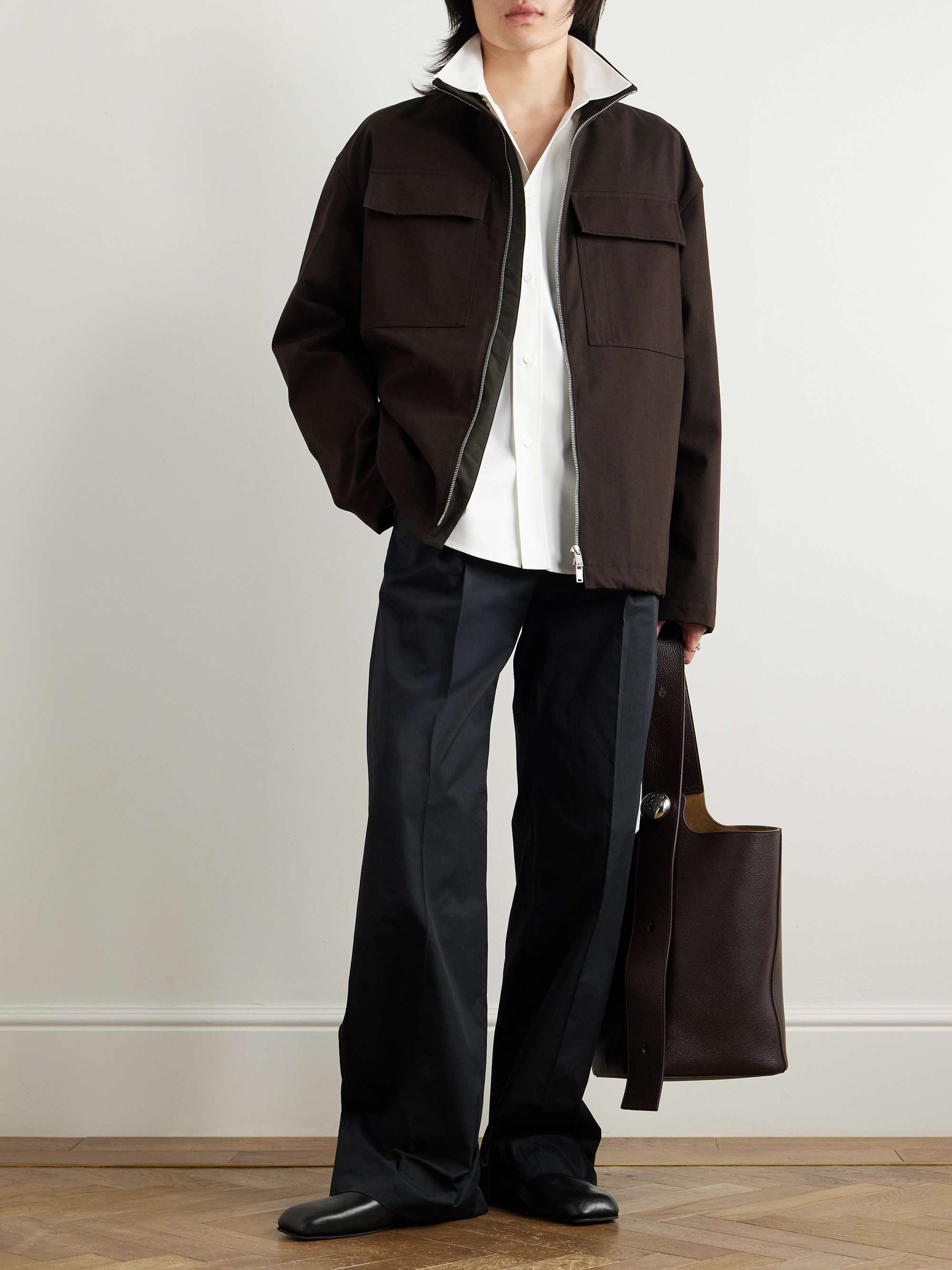 Organic Cotton-Canvas Blouson Jacket view