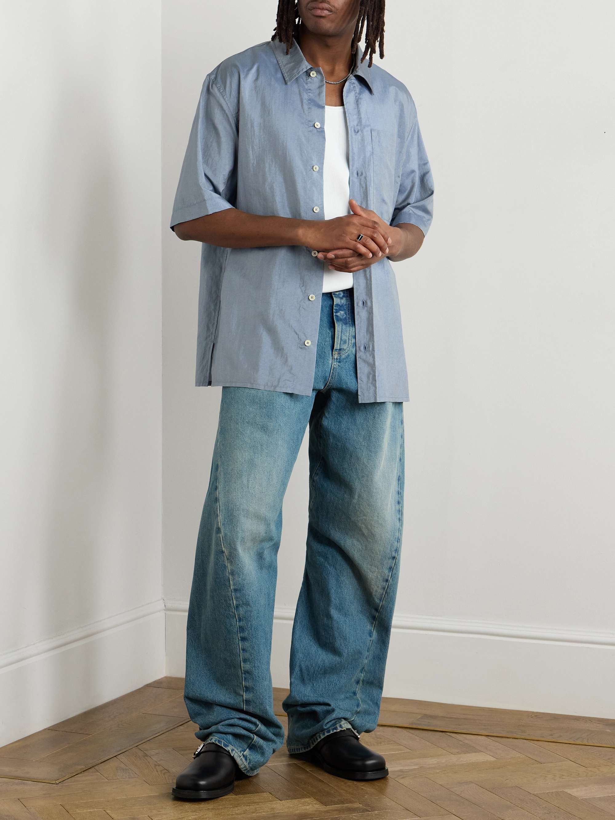 Nylon and Silk-Blend Shirt view