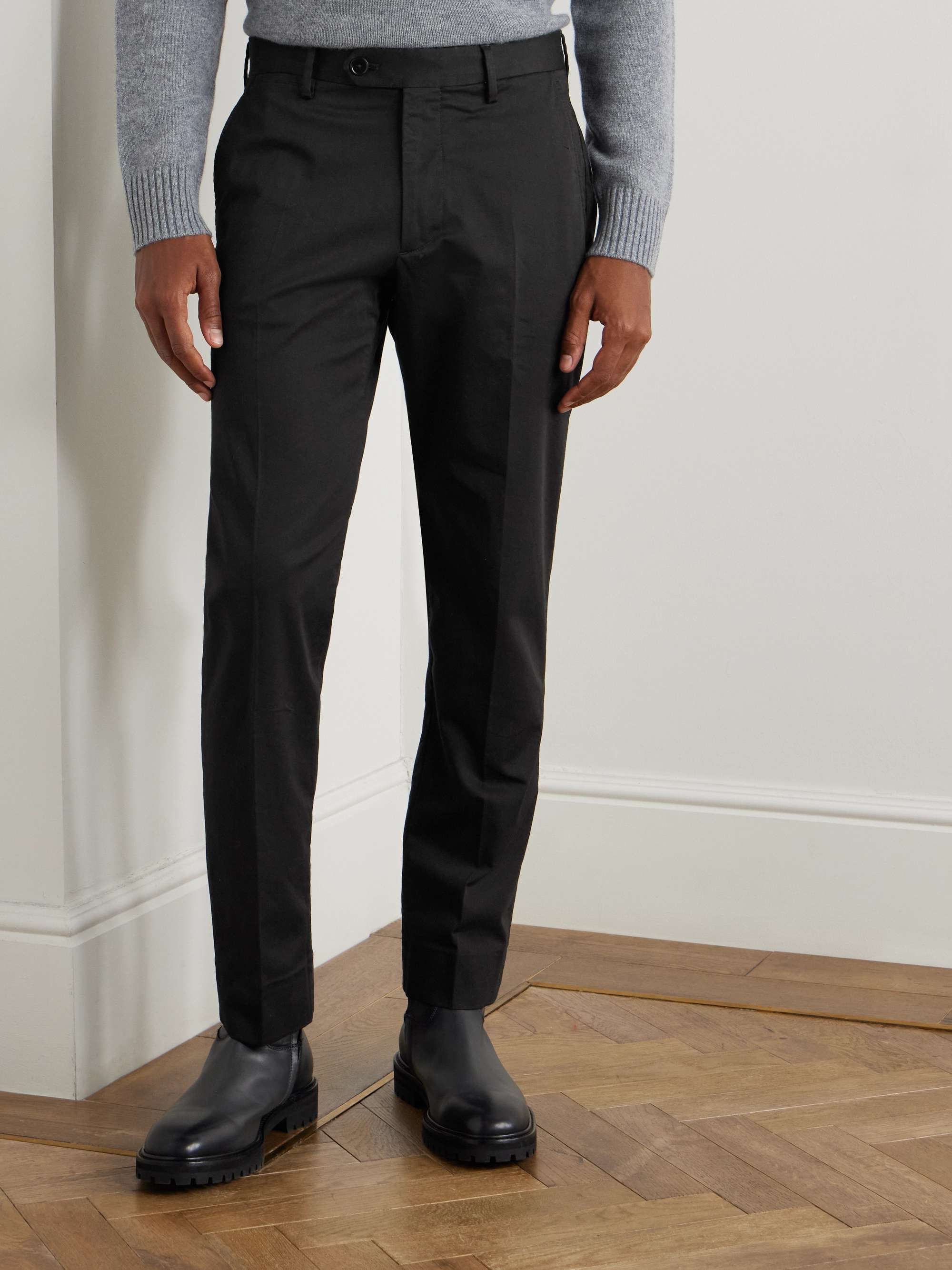 Wilhelm 1804 Slim-Fit Straight-Leg Organic Cotton-Blend Chinos view