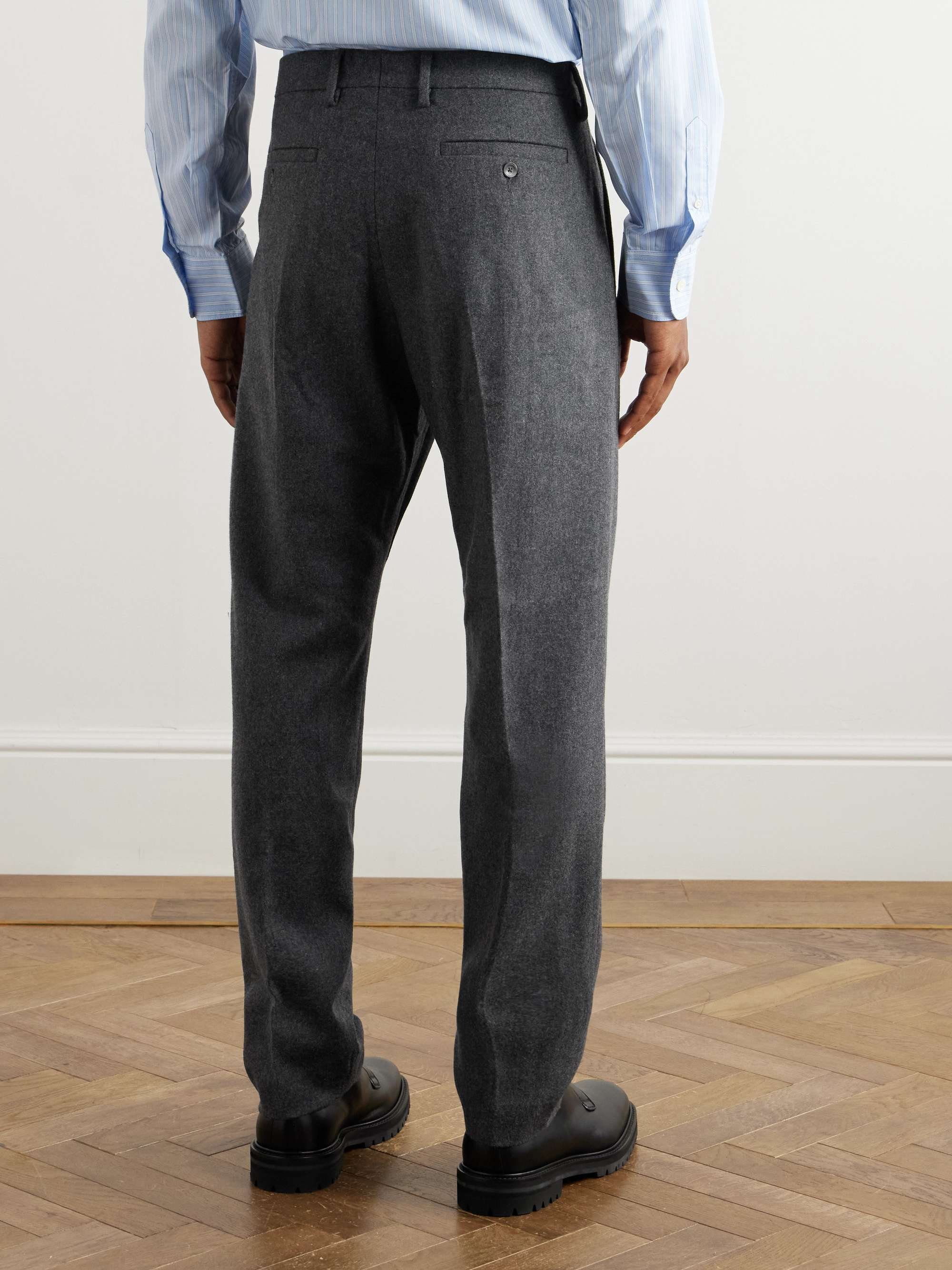 Bill 1630 Straight-Leg Pleated Wool-Blend Trousers view