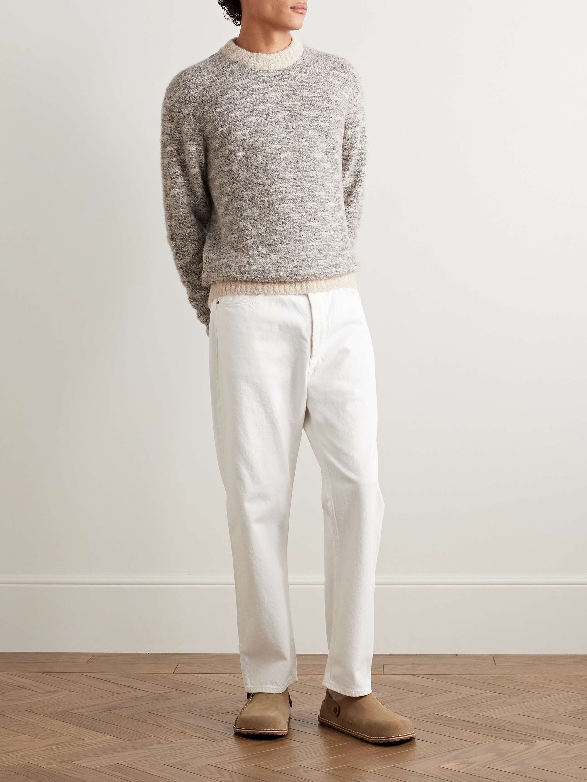 Zackarias 6653 Striped Brushed Alpaca-Blend Sweater view