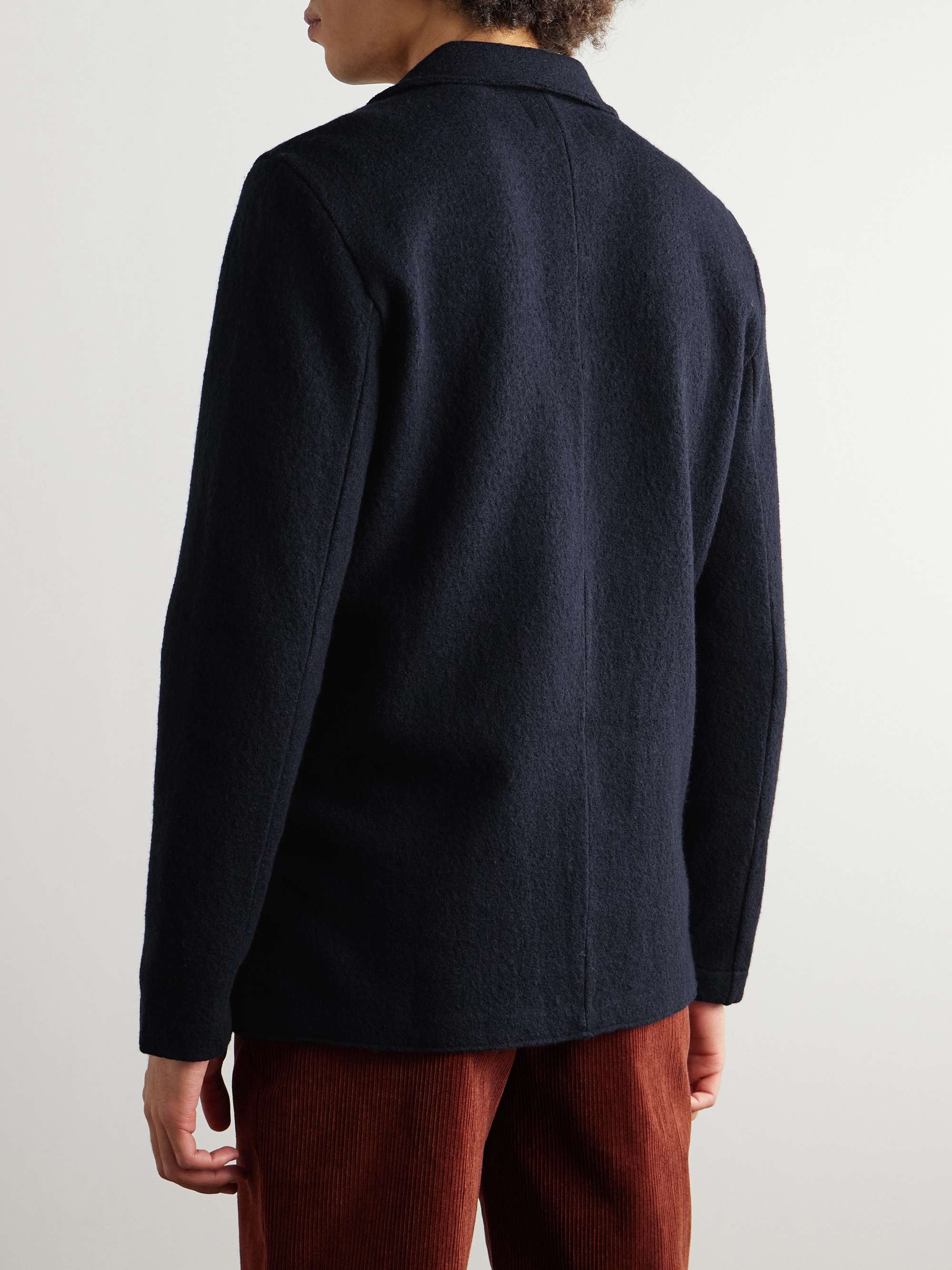 6398 Unstructured Boiled Merino Wool Blazer view