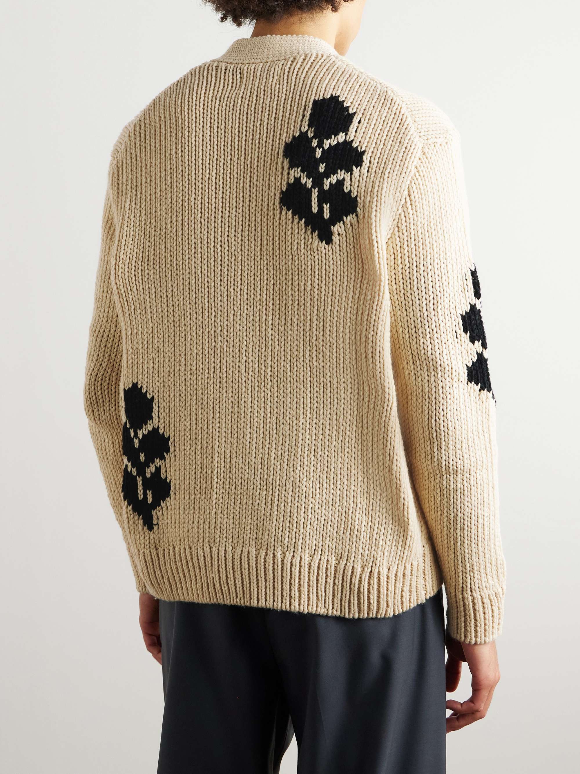Mika 6620 Recycled Intarsia-Knit Cardigan view