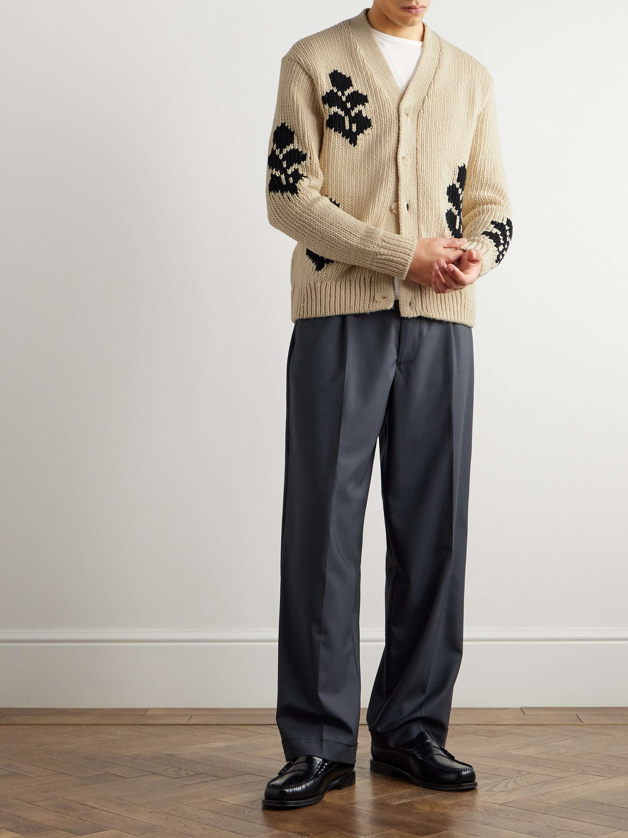 Mika 6620 Recycled Intarsia-Knit Cardigan view