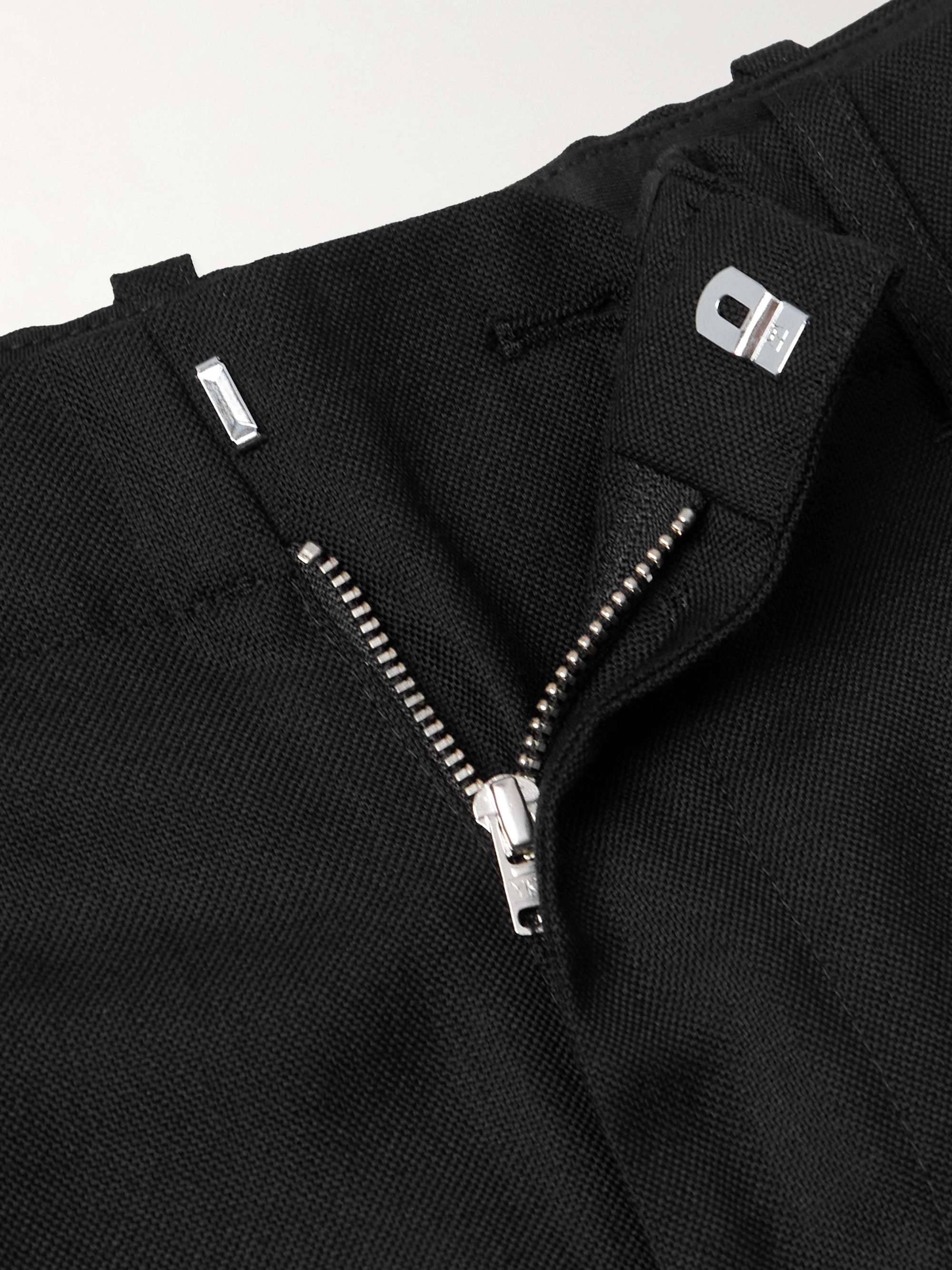 Borrowed Straight-Leg Pleated Wool Trousers view