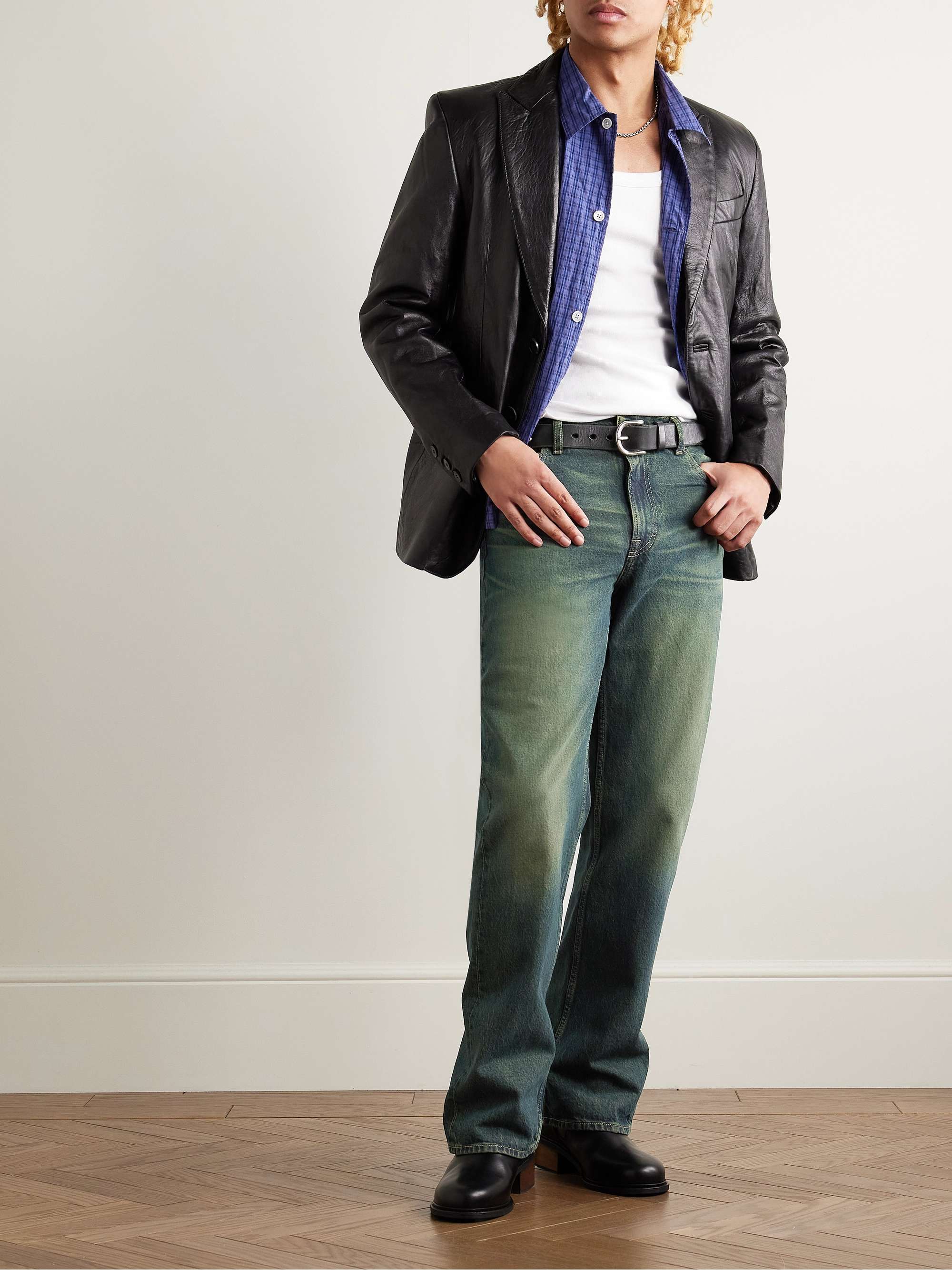 70s Cut Straight-Leg Indigo-Dyed Jeans view