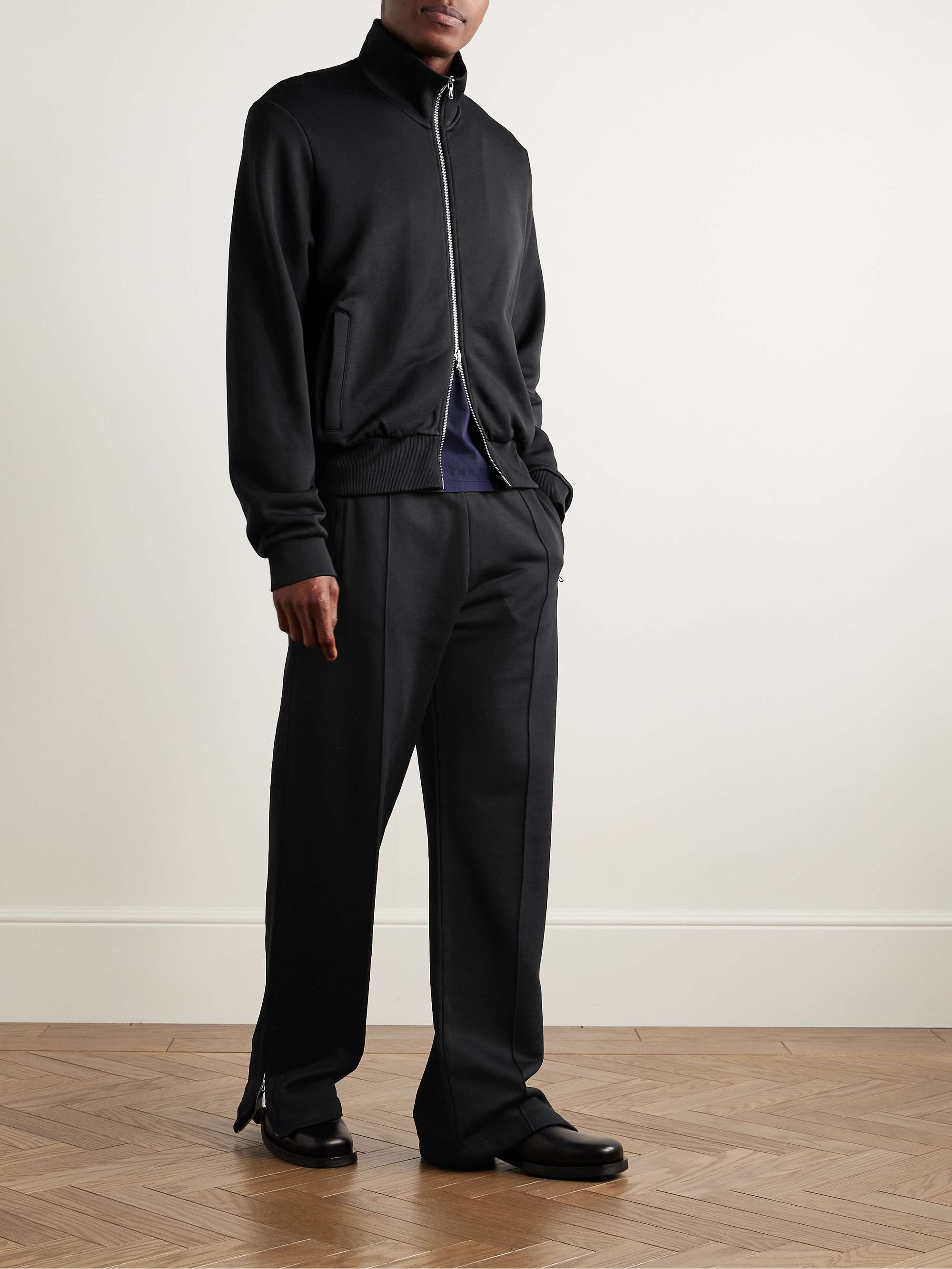 Straight-Leg Jersey Track Pants view
