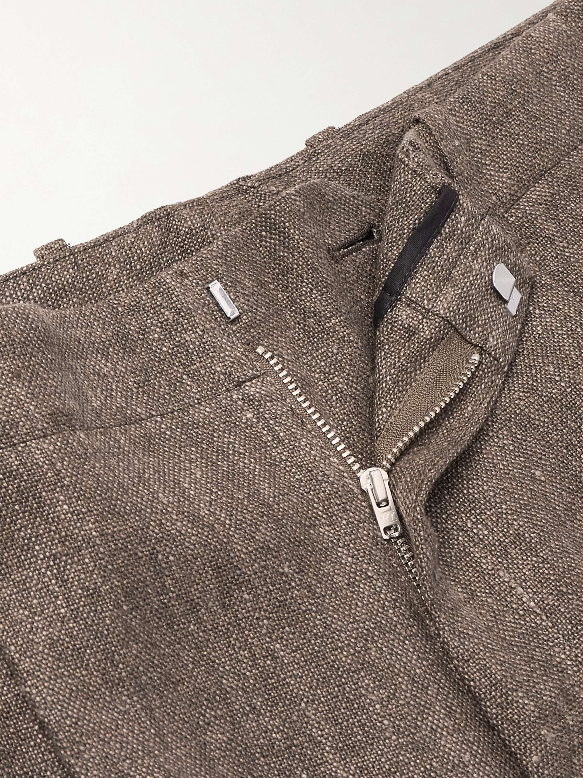 Borrowed Straight-Leg Linen and Cotton-Blend Trousers view