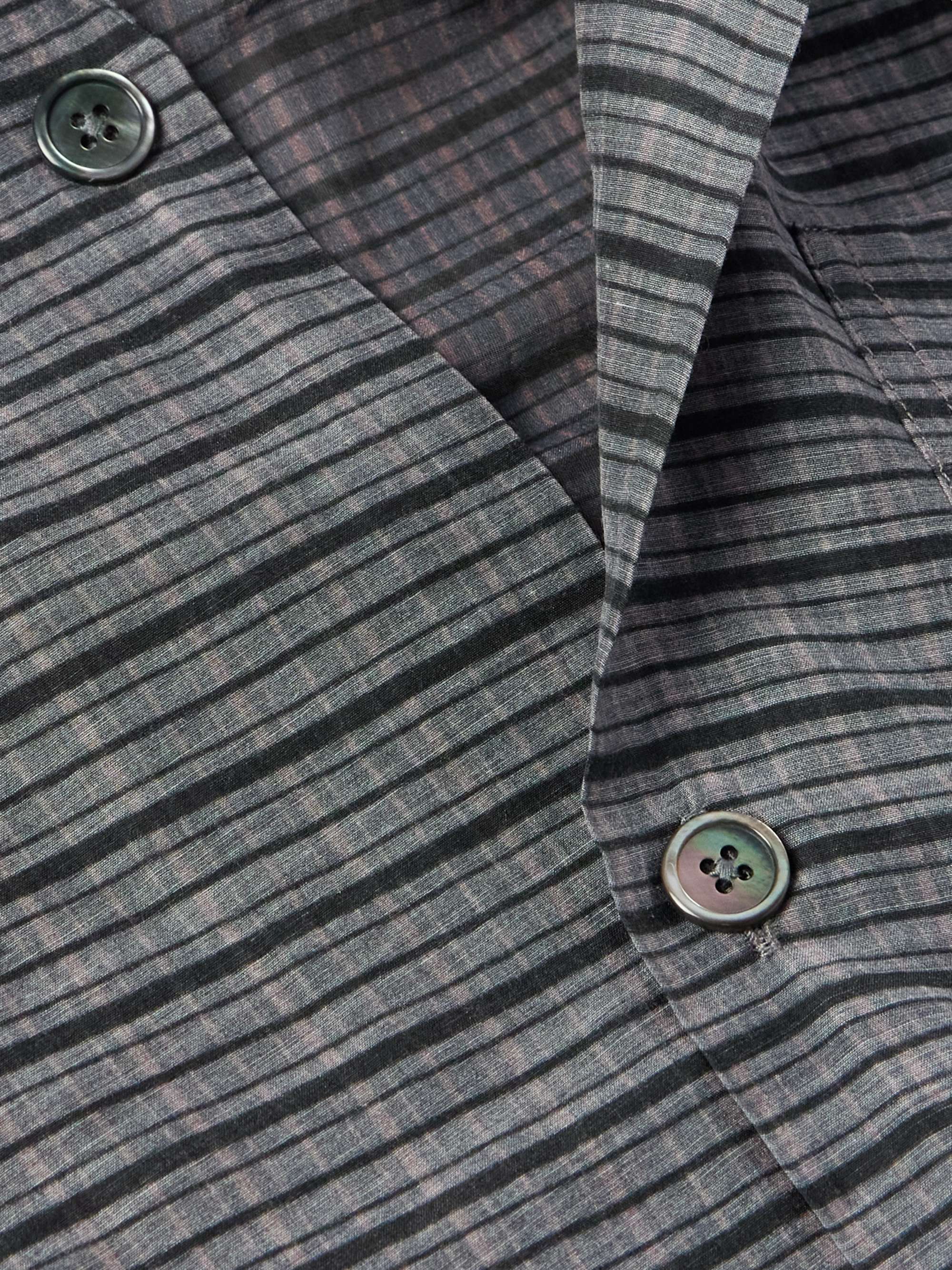 Heusen Convertible-Collar Checked Cotton and Silk-Blend Shirt view